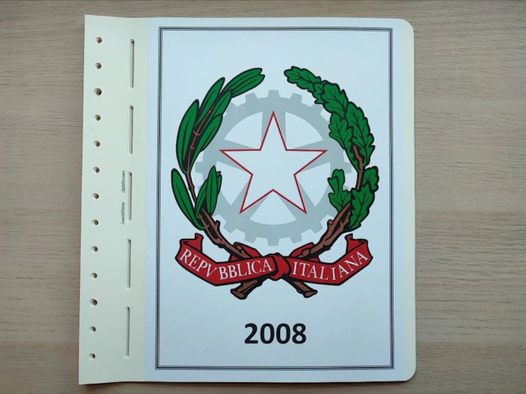 Italian Republic 2008 - Complete year with mini sheets on Leuchtturm pages.