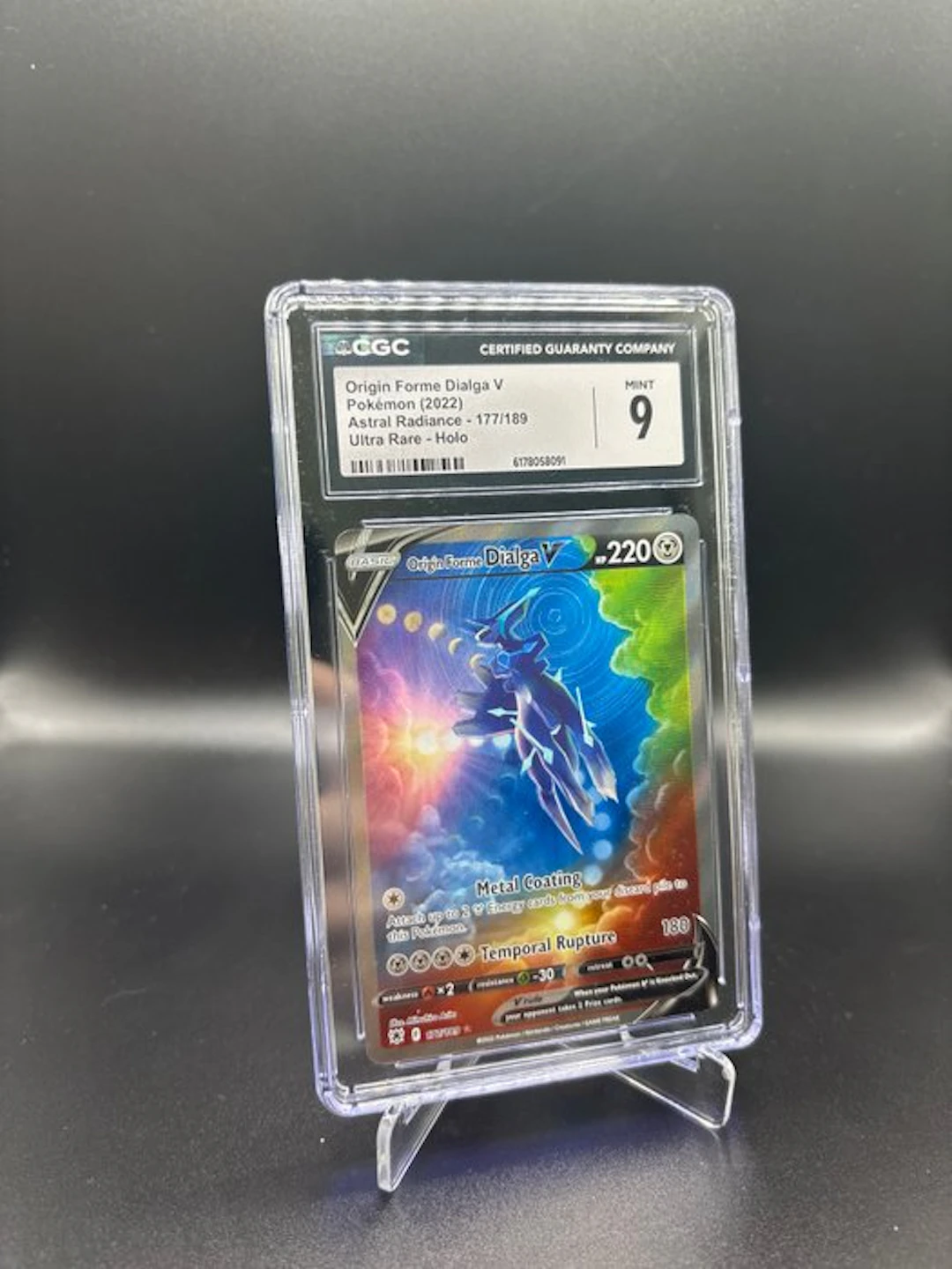 Pokémon - 1 Graded card - Dialga #177 Astral Radiance Foil - CGC 9