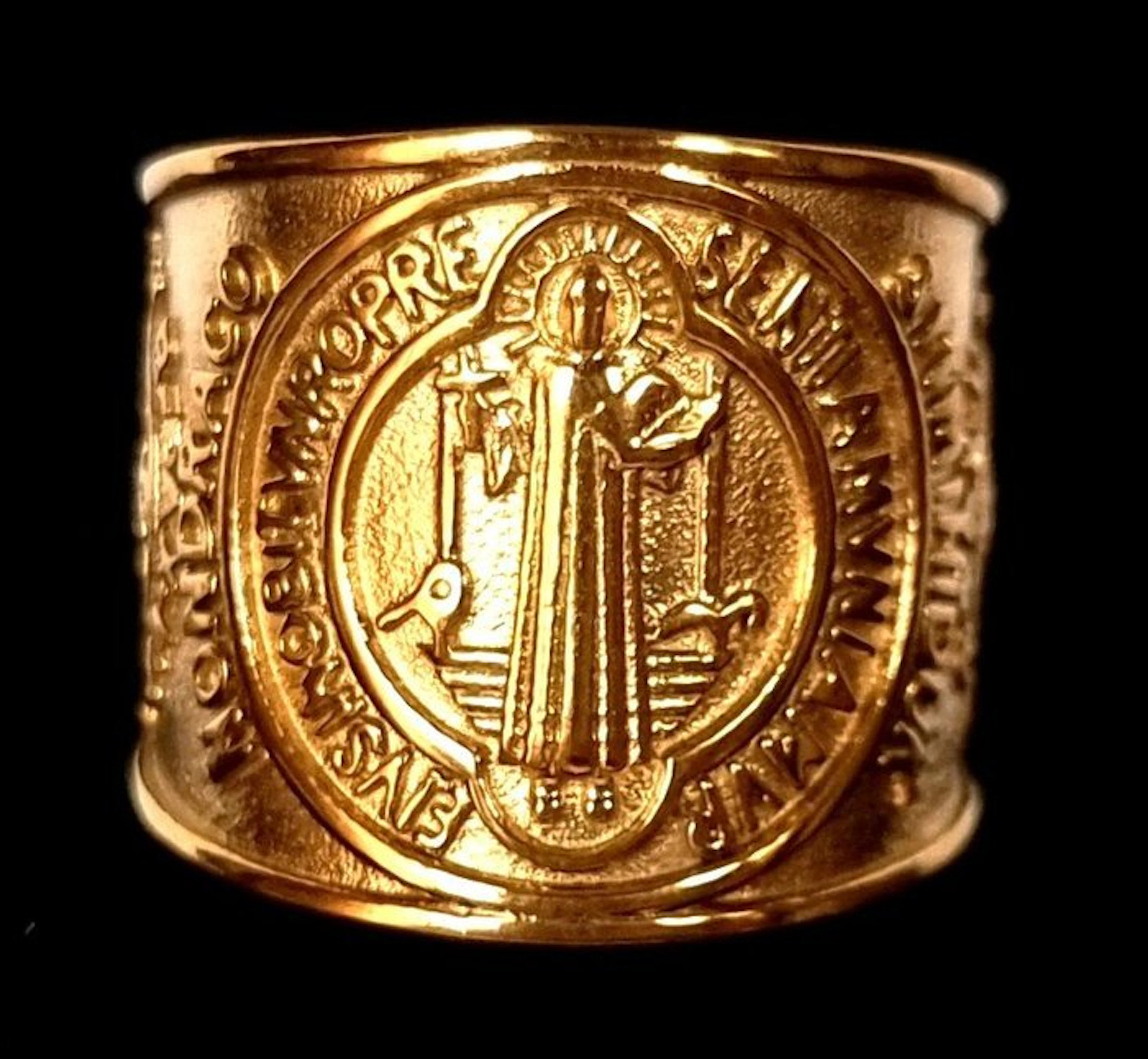 Ring – Saint Benedict of Nursia – Exorcism Cross –...