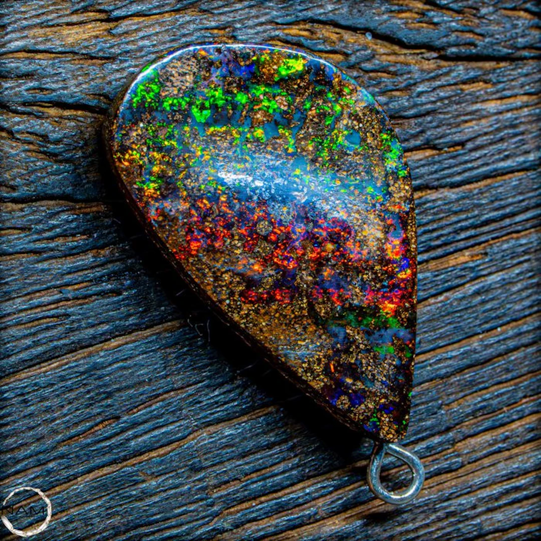 Australian Boulder Opal pendant – a natural explosion of...