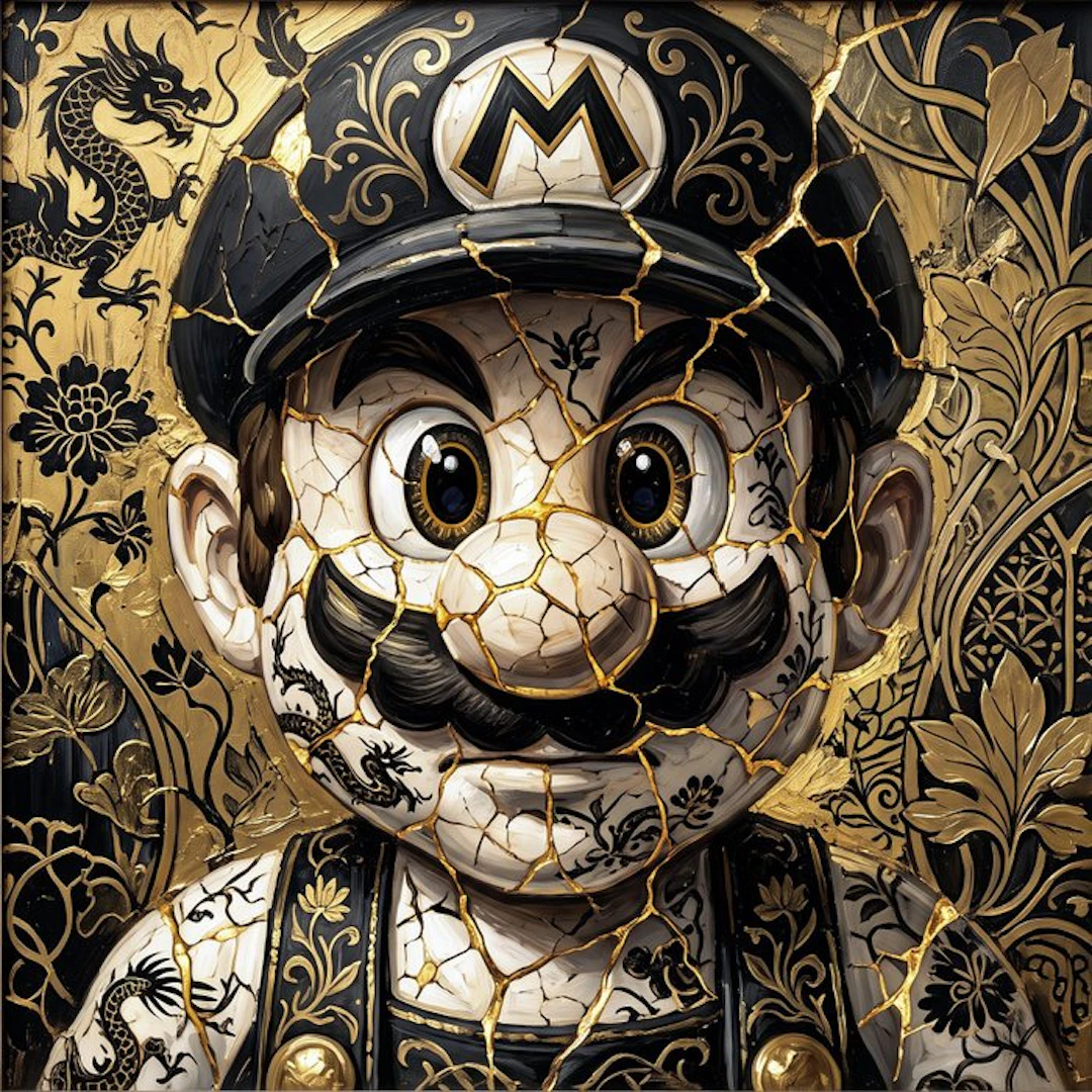 Artxlife - Mario Japanese Gold Kintsugi