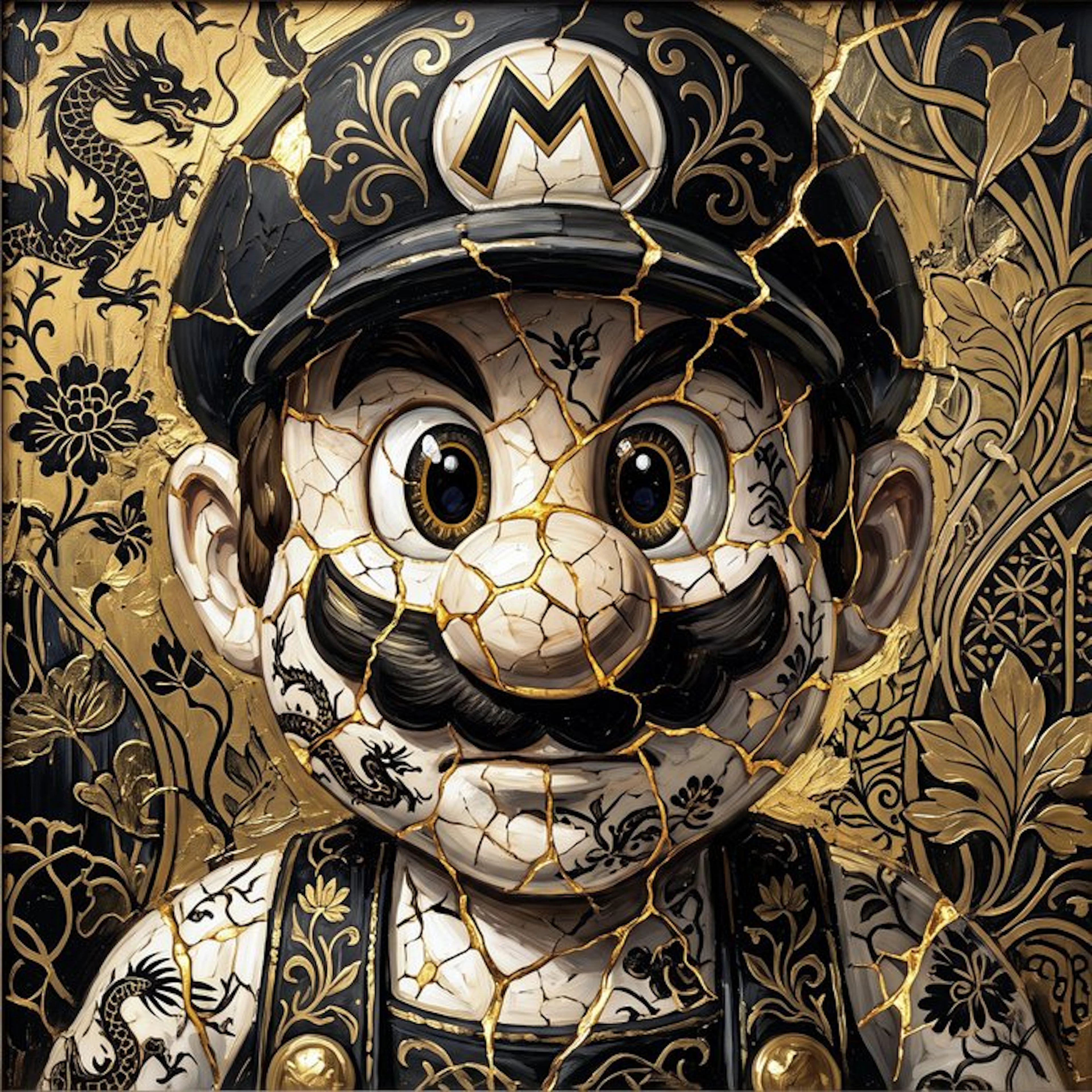 Artxlife - Mario Japanese Gold Kintsugi