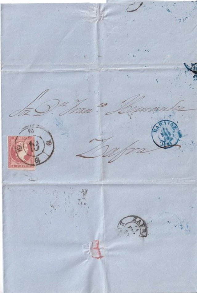 Spain 1855/1867 - Queen Elizabeth II - Postal History...