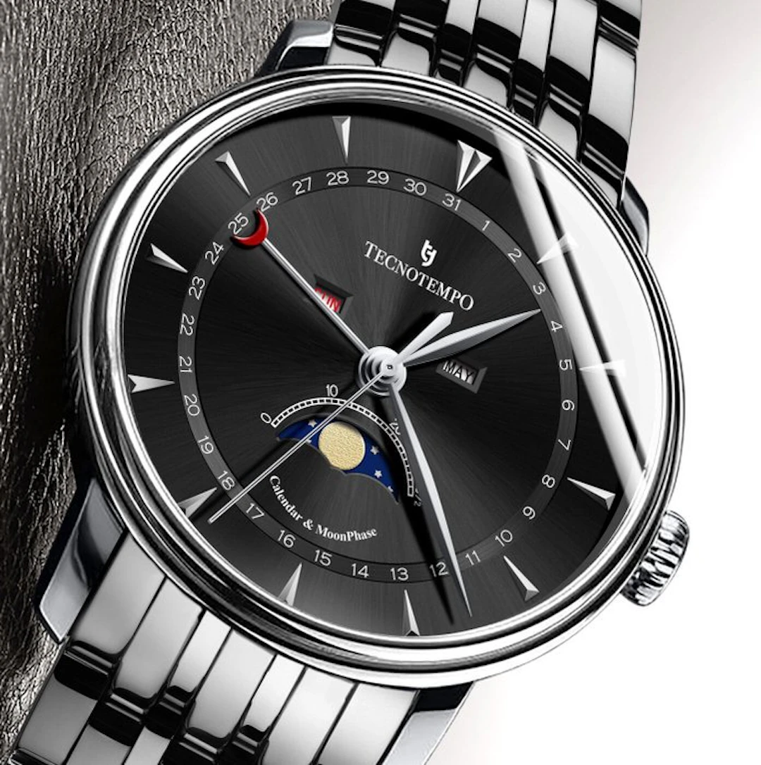 Tecnotempo - Calendar & Moon Phase - 40mm - - No reserve price - TT.CMPA.B