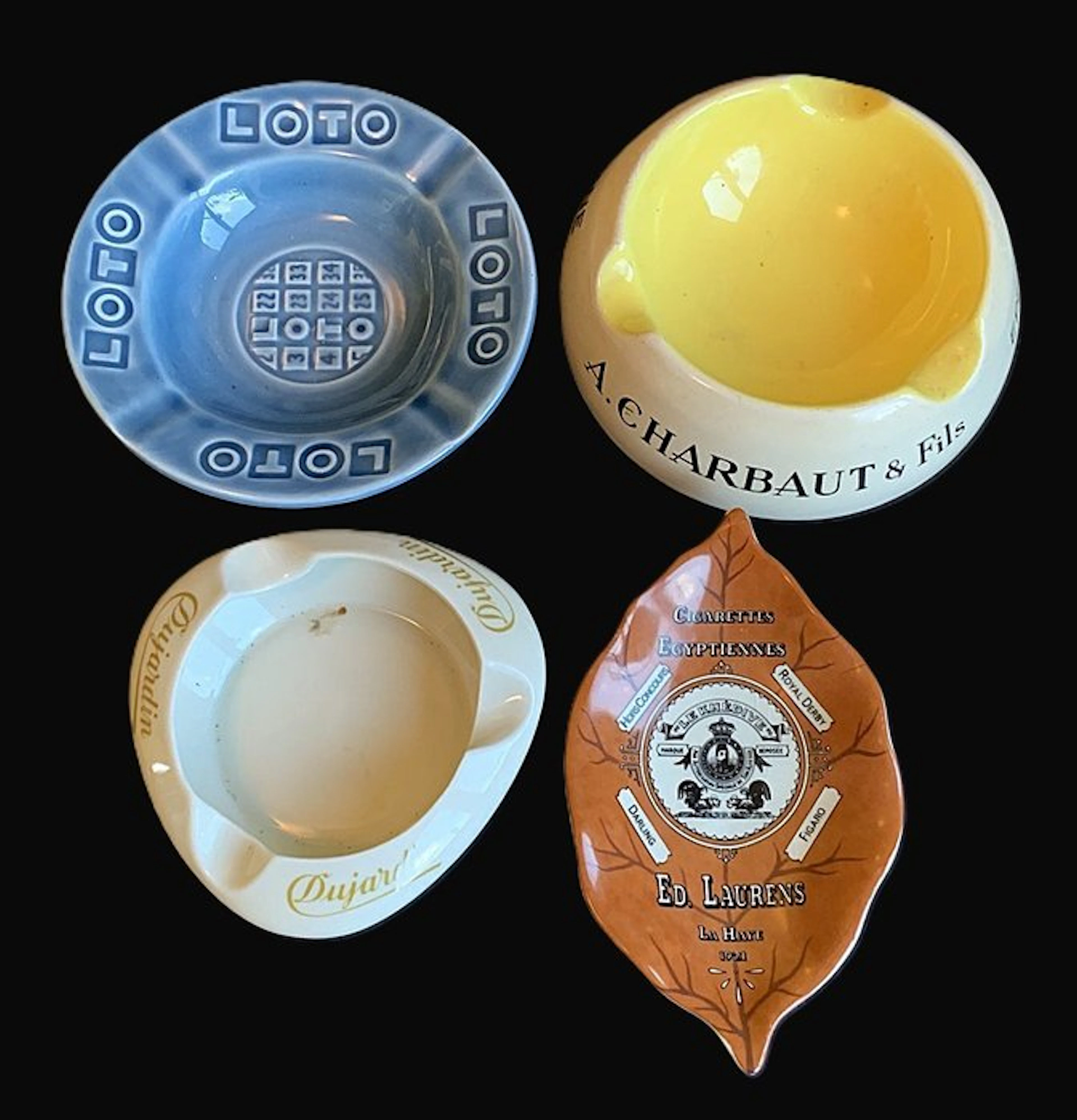 Diverse fabrikanten - Ashtray - Ceramic - Four advertising ashtrays