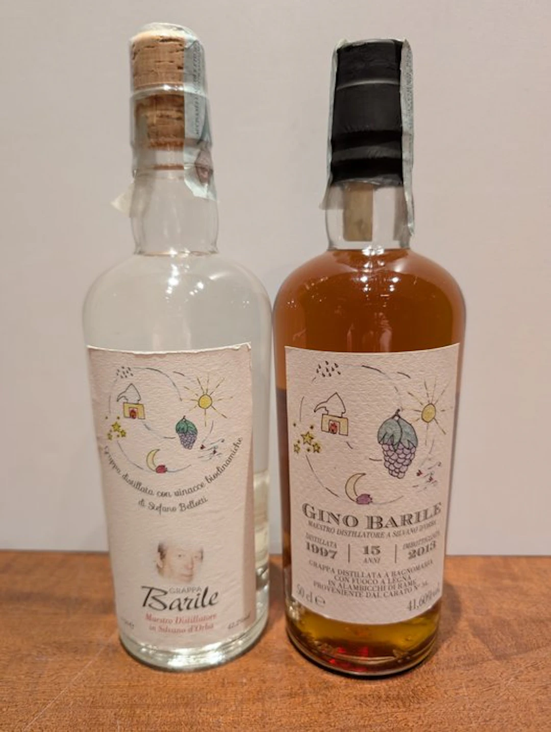 Gine Barile - rappa distillate con vinacce biodinamiche...