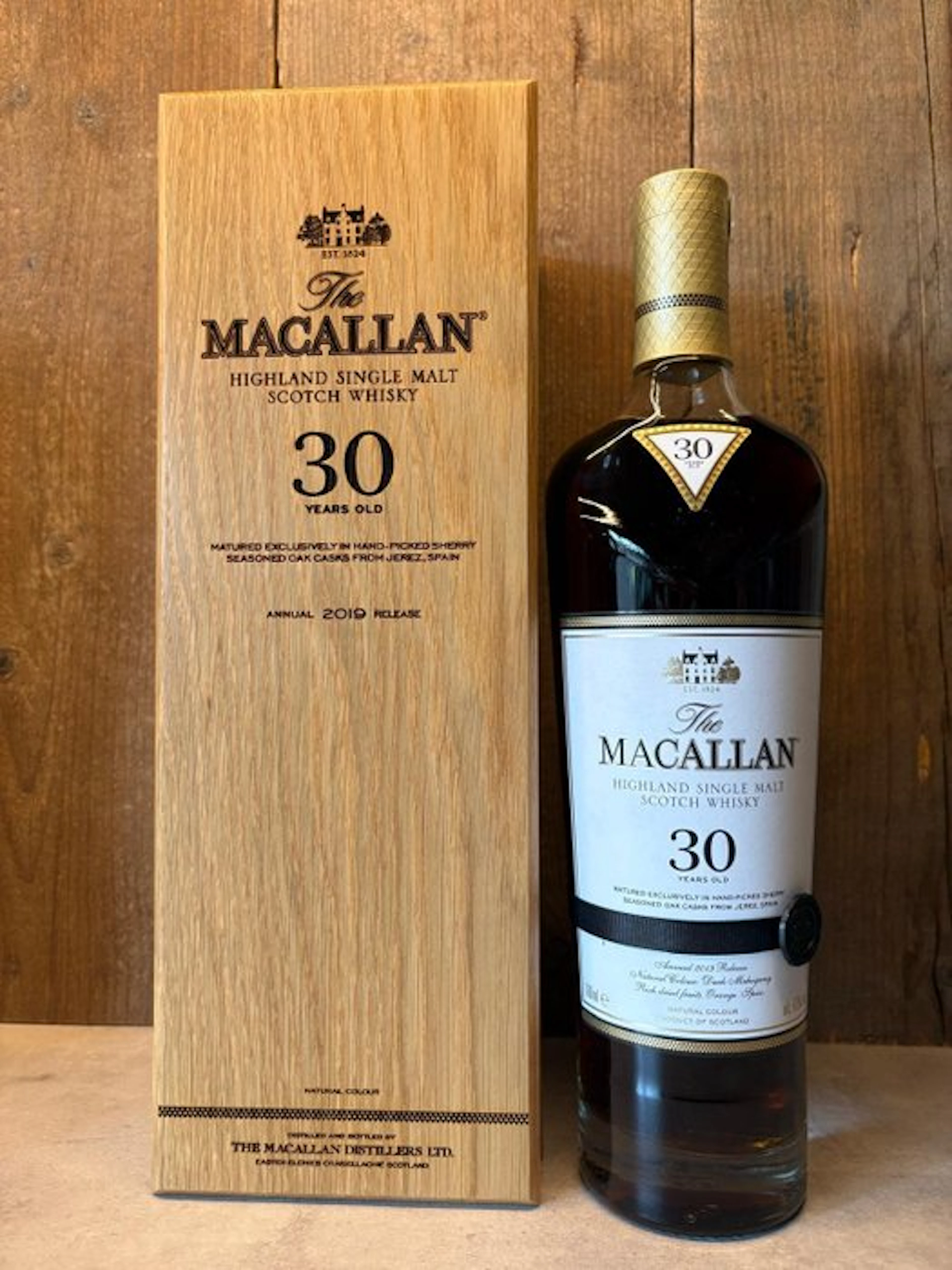 Macallan 30 years old Sherry Oak Casks Annual 2019 Release - 700ml