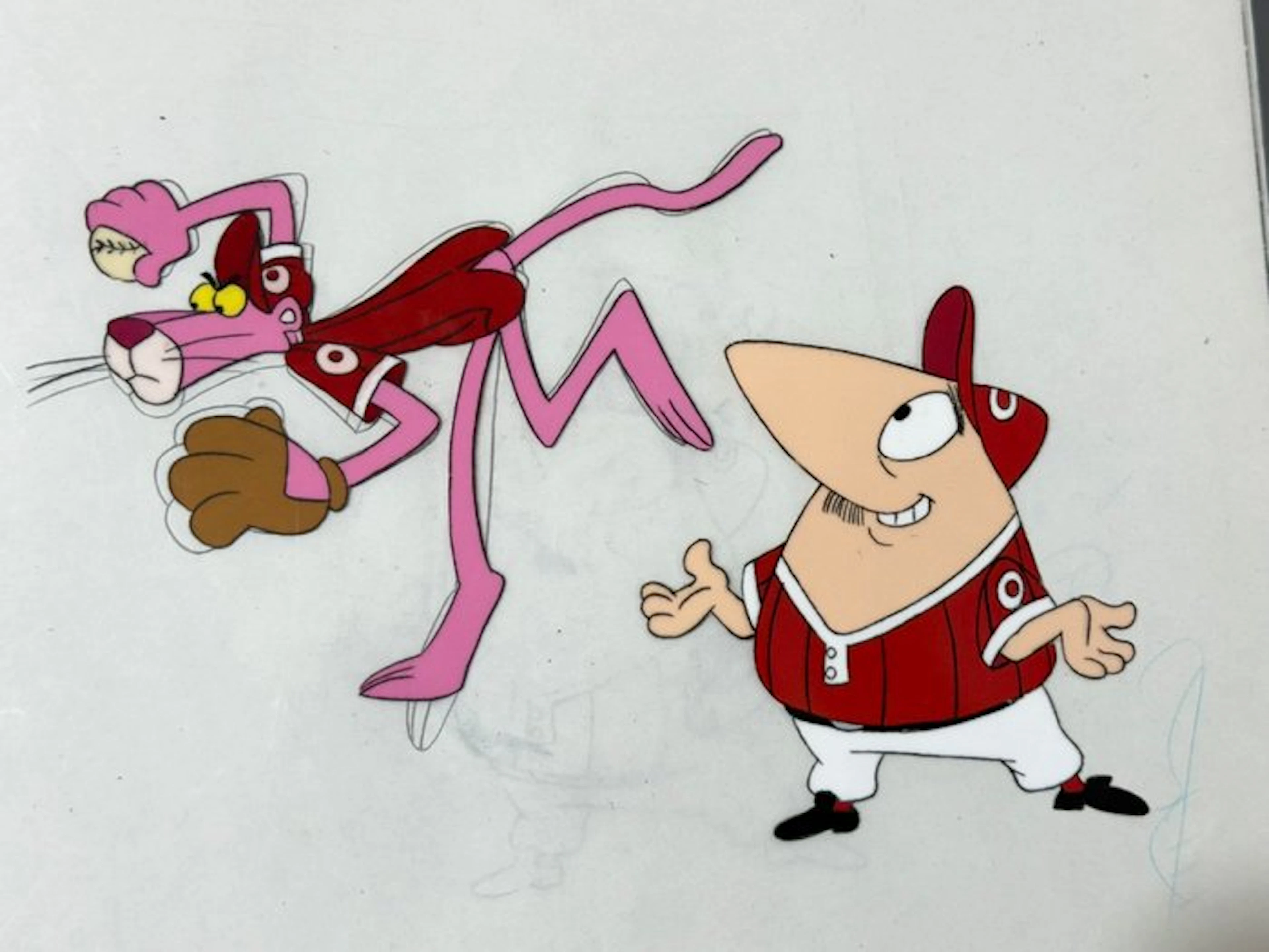 Friz Freleng - Original animation cel and drawing of Pink...