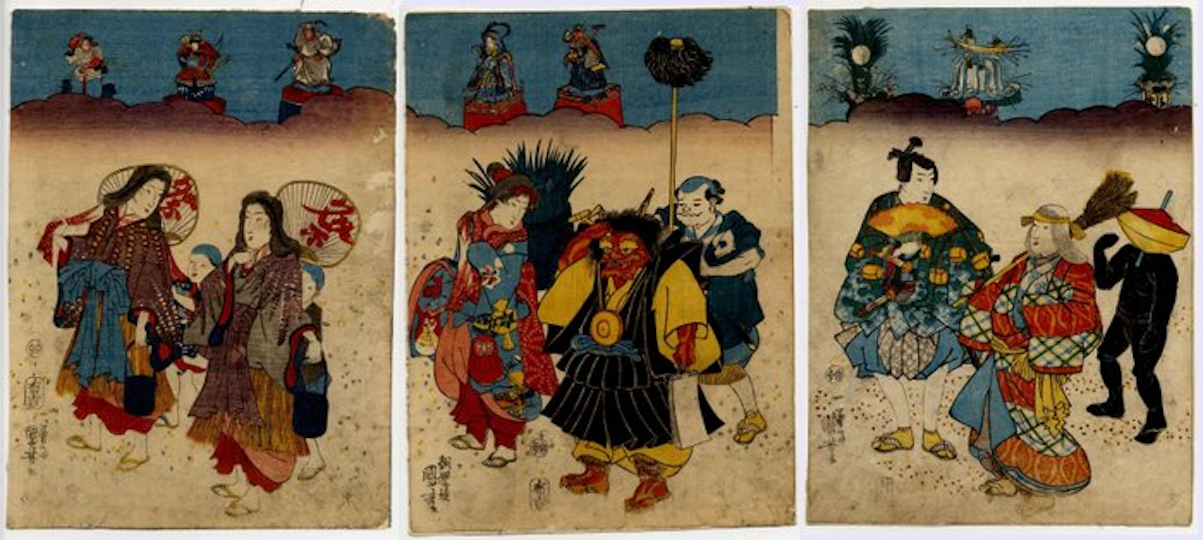 The Sannô Matsuri parade - 1844 - Paper - Utagawa...