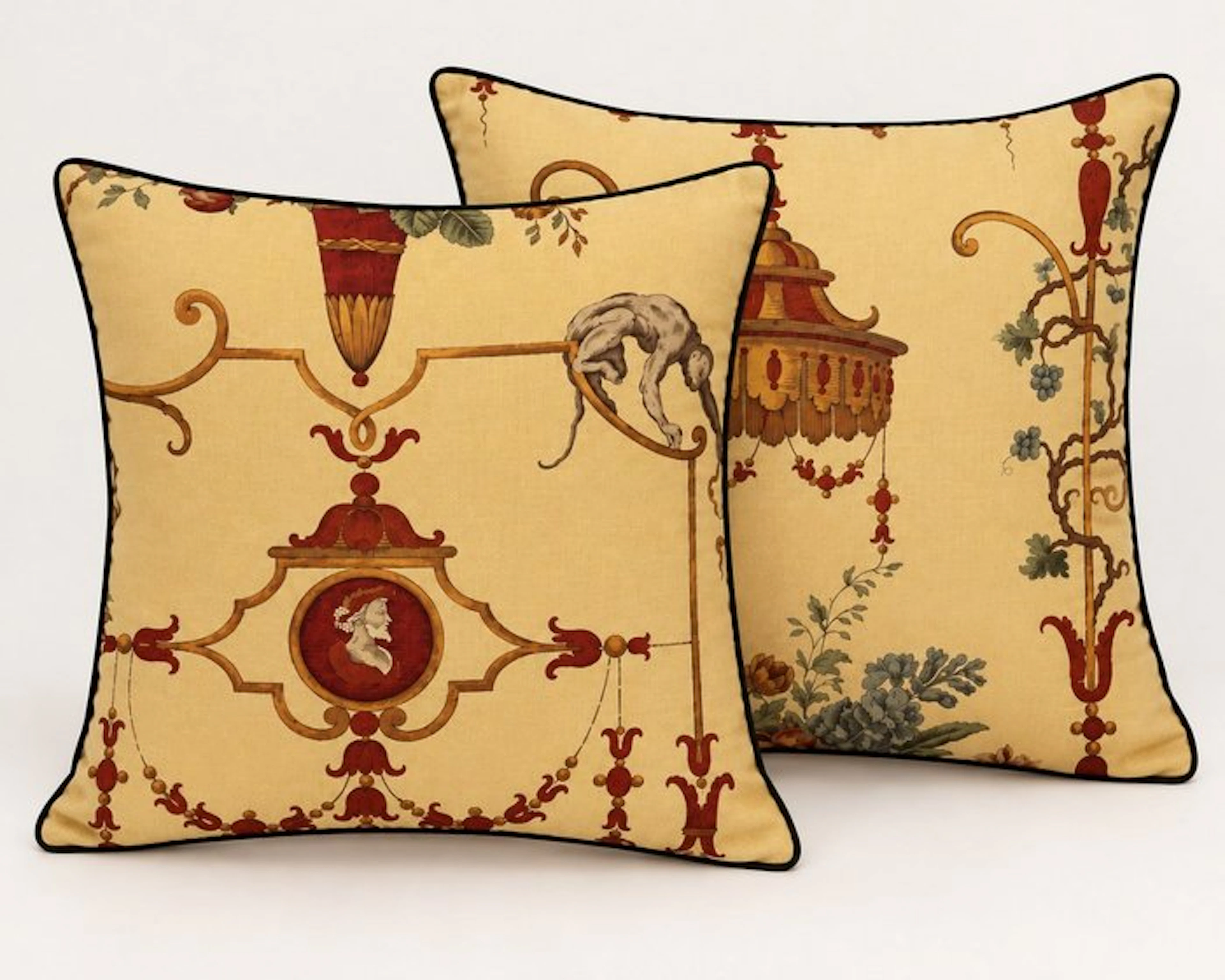 BOUSSAC- New pair of cushions made with Boussac fabric - Cushion
