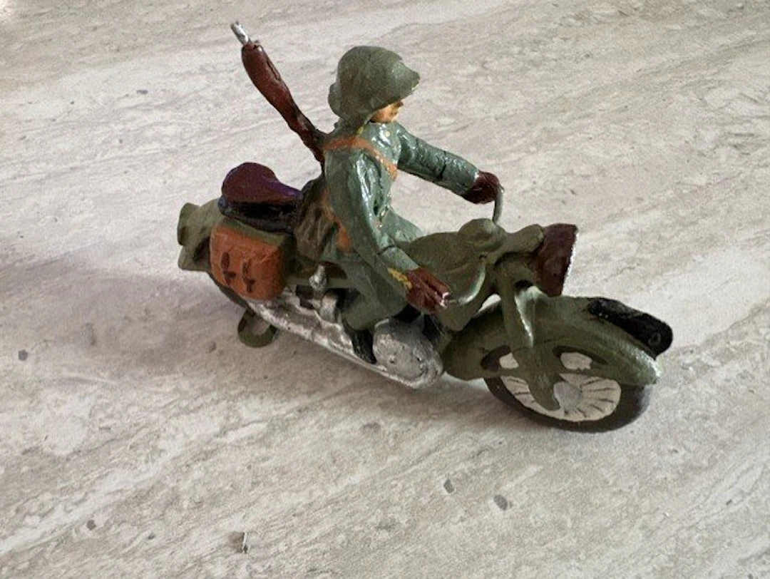 Elastolin - Figure - soldat elastolin a moto très rare no...