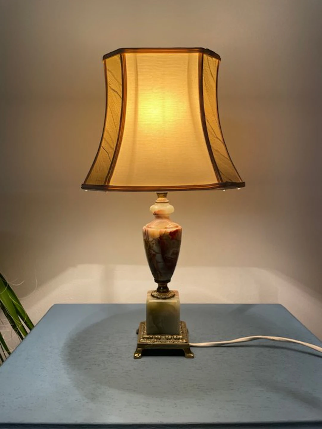 Table lamp - Metal, Marble - Table lamp with marble base.