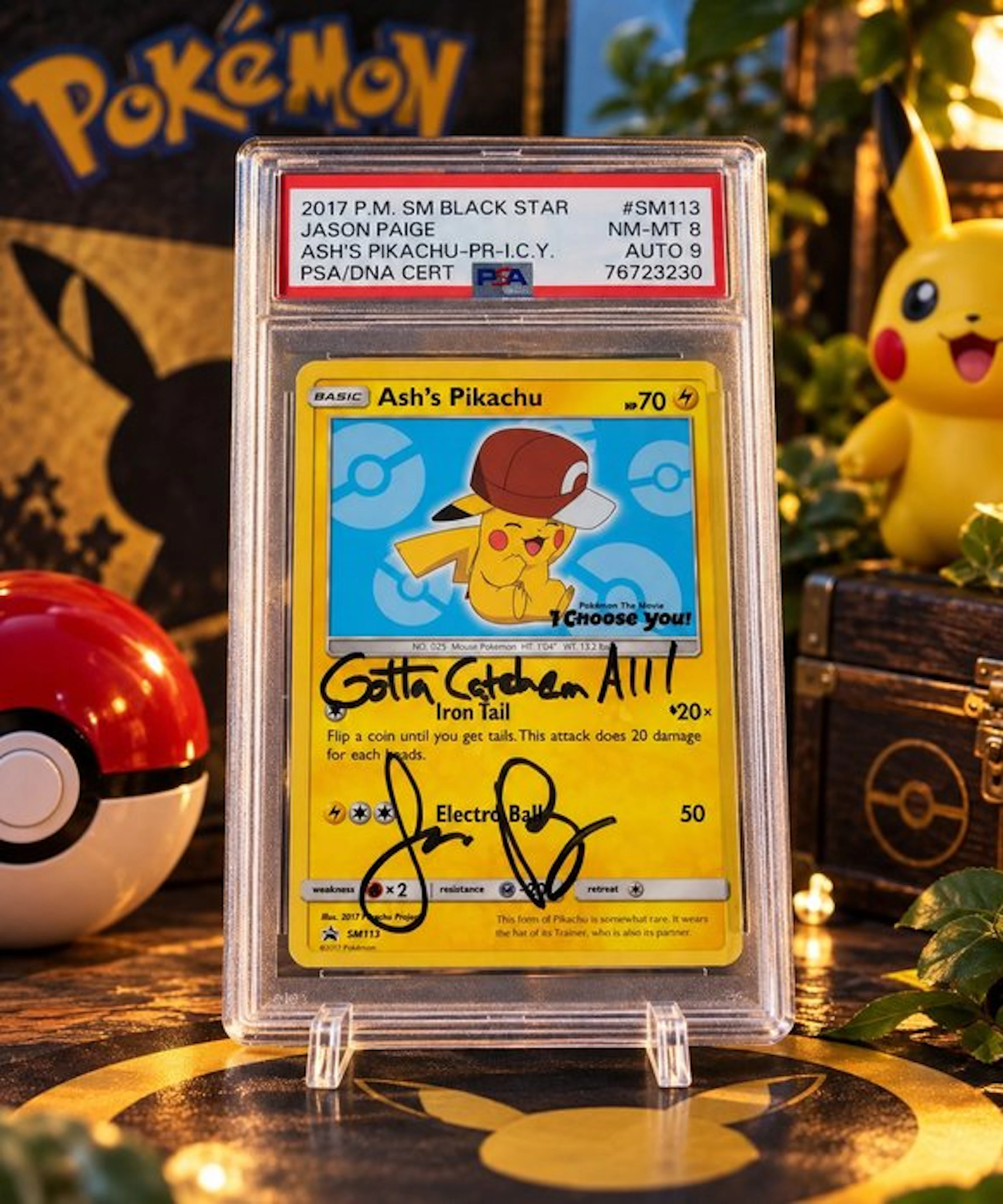 Pokémon - 1 Graded card - Pikachu SM113 Promo card - PSA...