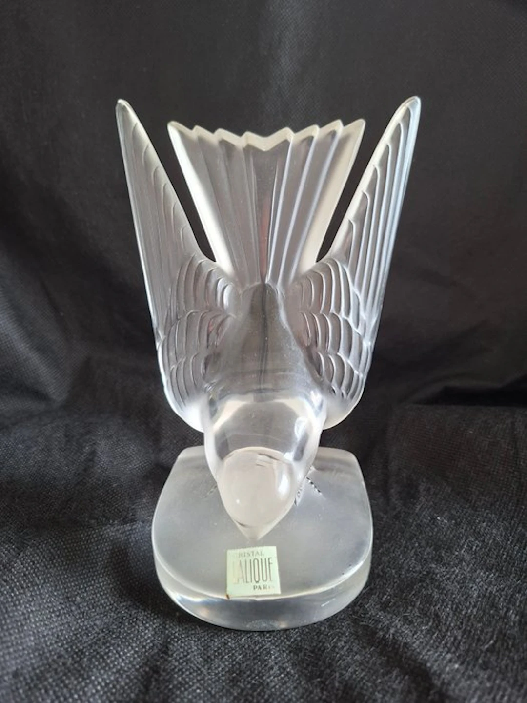 Lalique - René Lalique - Statuette, Hirondelle - 16 cm - Crystal - 1960
