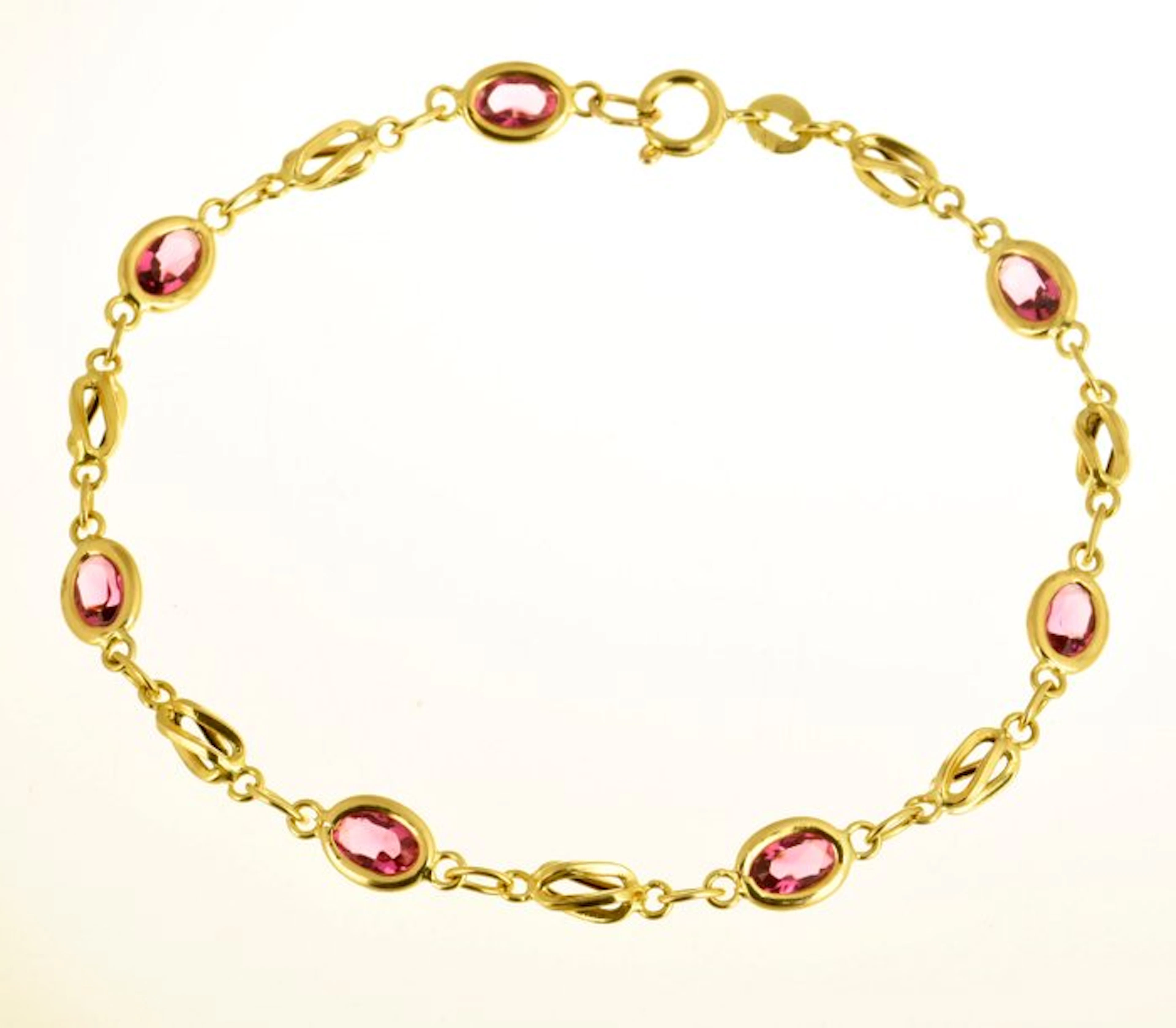 Bracelet - 18 kt. Yellow gold Topaz