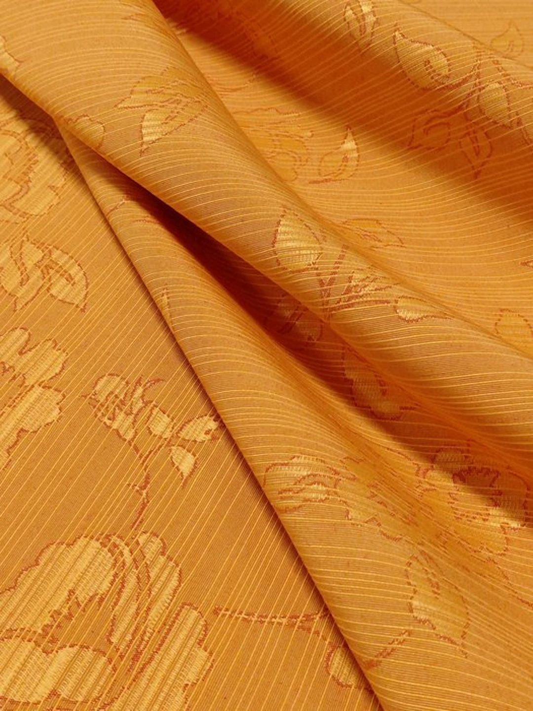 Tessuto Jacquard GALTEX Oro Aranciato – Floreale Elegante...
