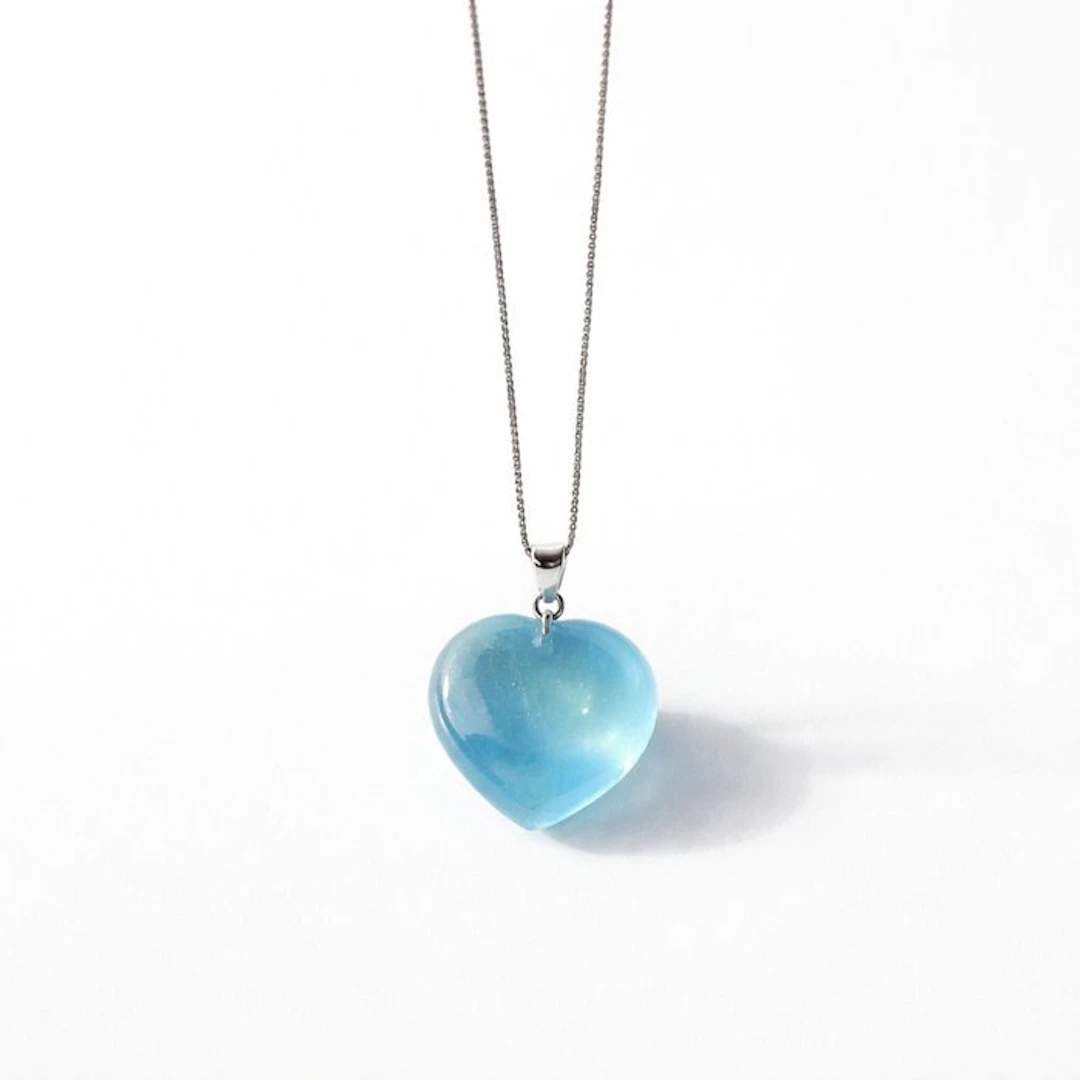 Aquamarine - Silver - Necklace