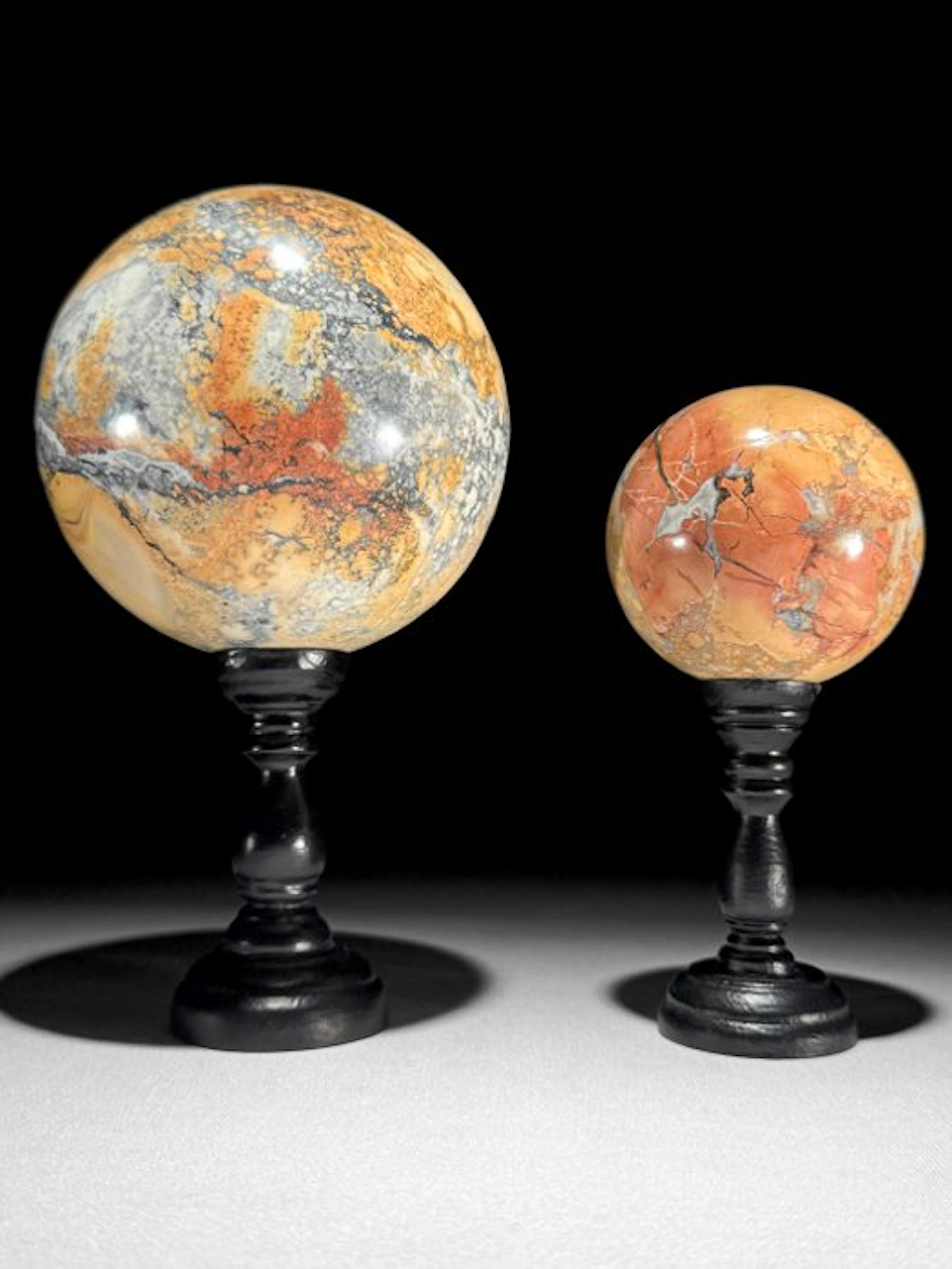 NO RESERVE PRICE - Stunning Pair of Red Maligano Jasper...