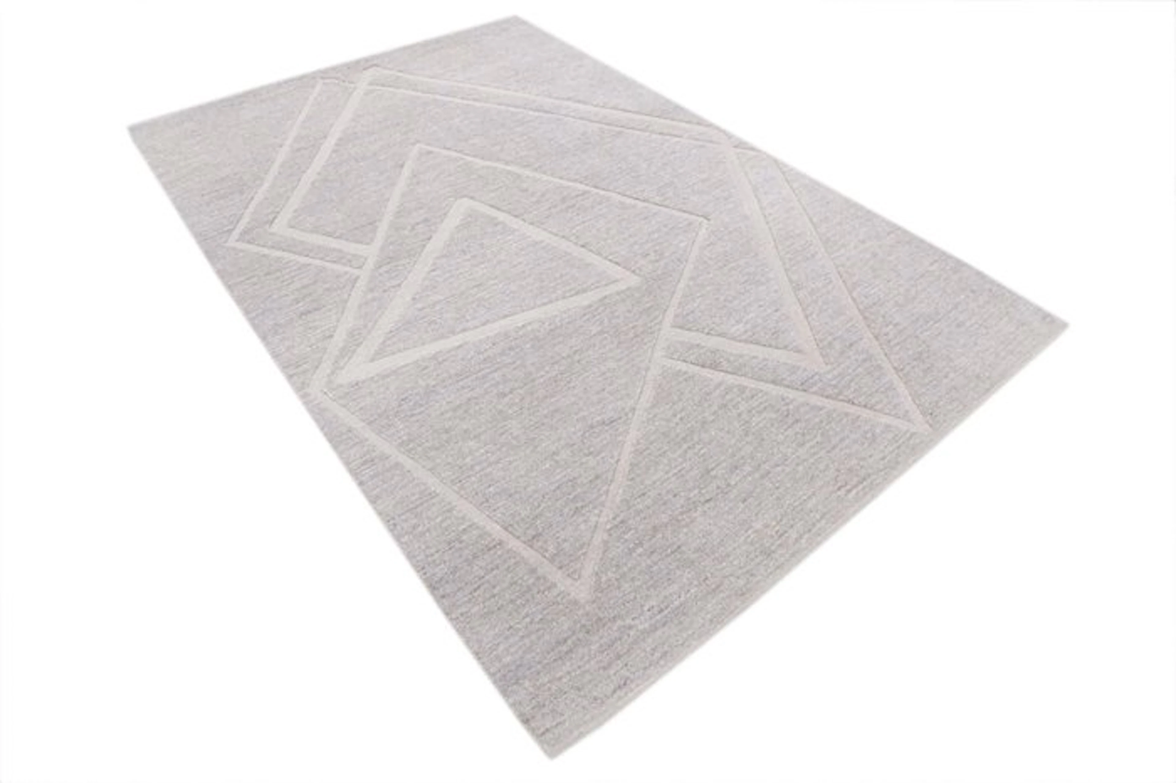 Hand-knotted designer wool rug with a relief pattern. - Rug - 259 cm - 173 cm