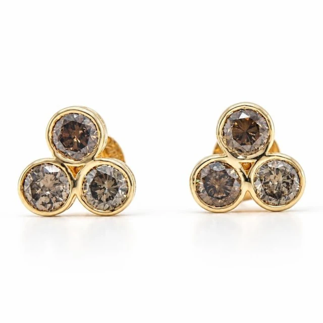 No reserve price - Earrings - 14 kt