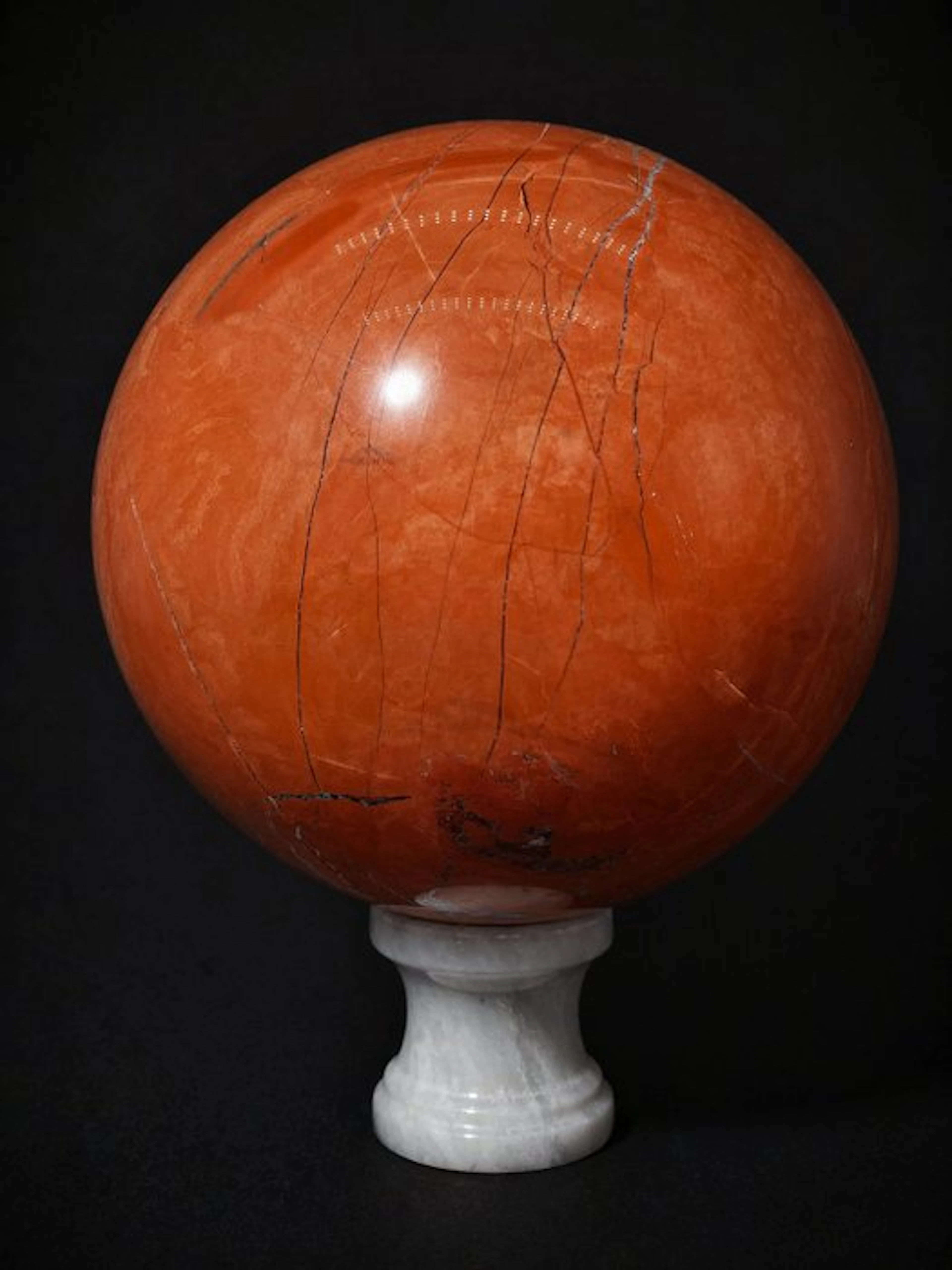 South African Red Jasper Sphere | Deep Vibrant Red with...
