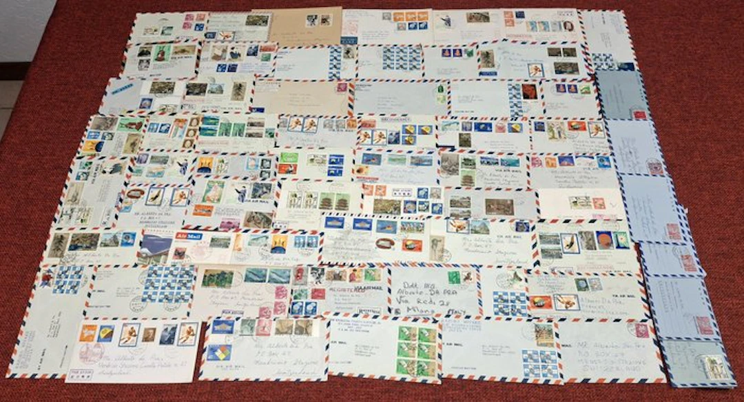 World - Postal History (over 300 envelopes) + 9 kg of postcards