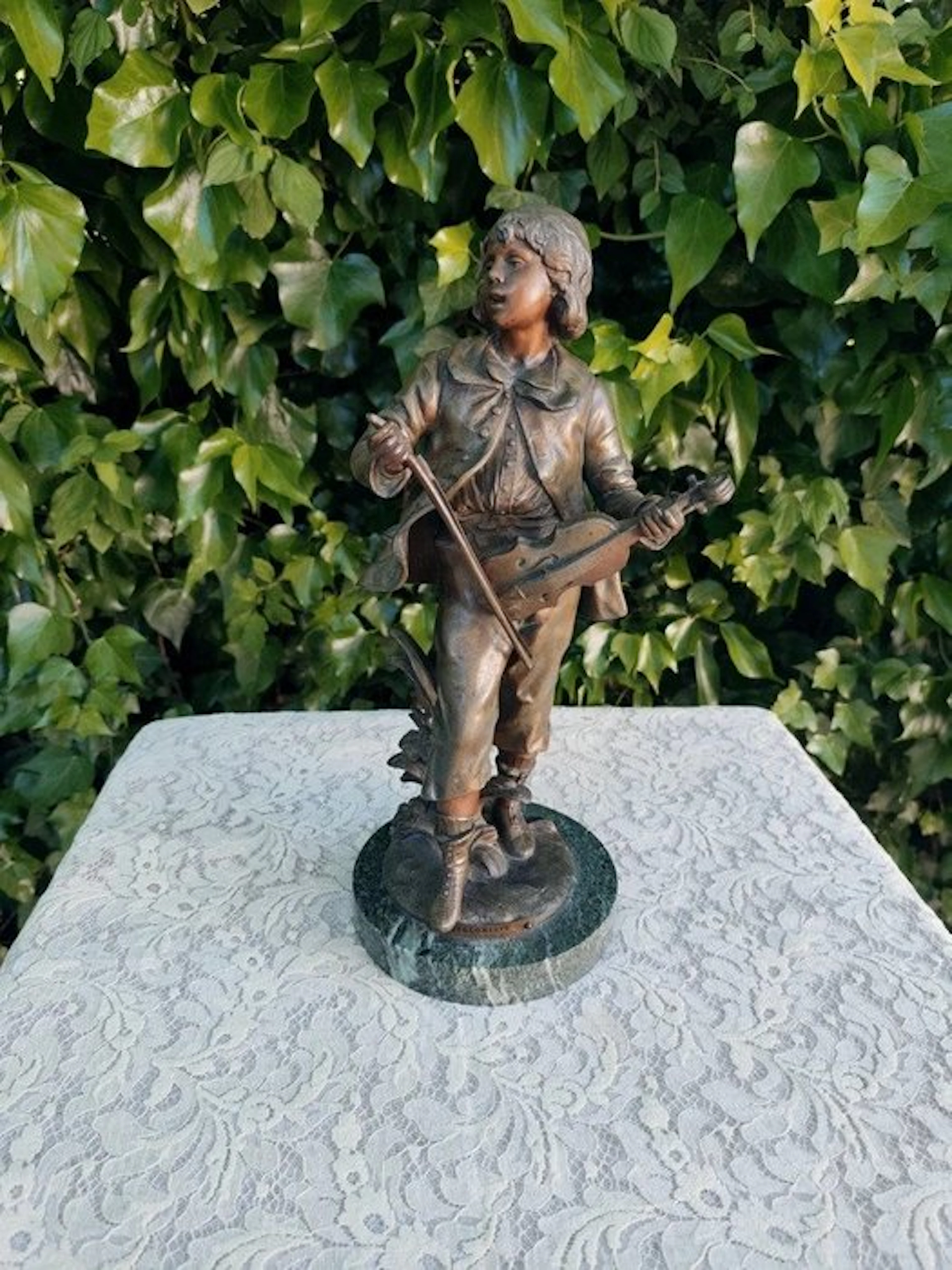 Sculpture, violinista - 0 cm - Marble