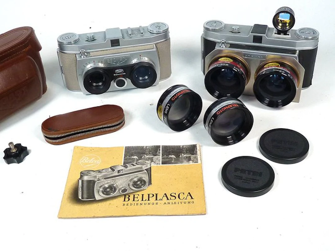 2x Belplasca stereo 3D camera- met unieke tele- en...