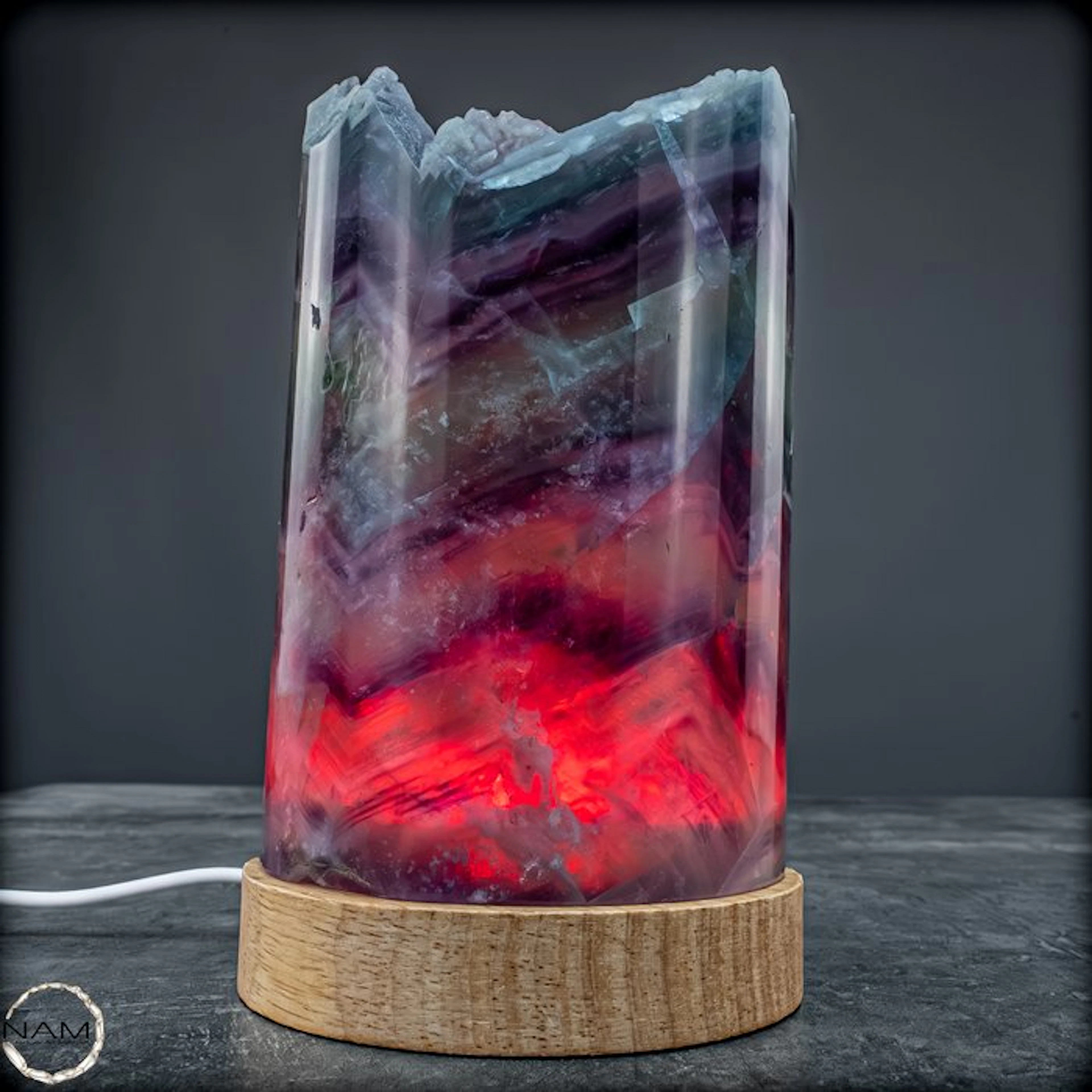 Natural fluorite – exceptional fluorite lamp with...