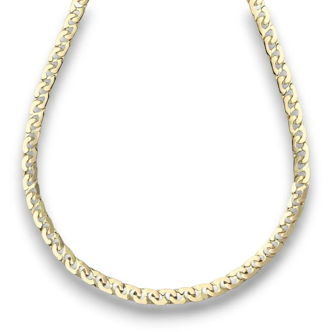 Necklace - 18 kt. Yellow gold - Flat solid chain 19g