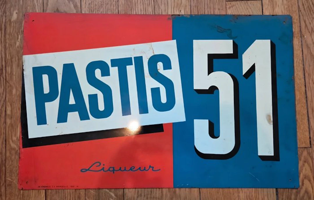 D. Andreis Marseille - Large lithographed tin advertising...