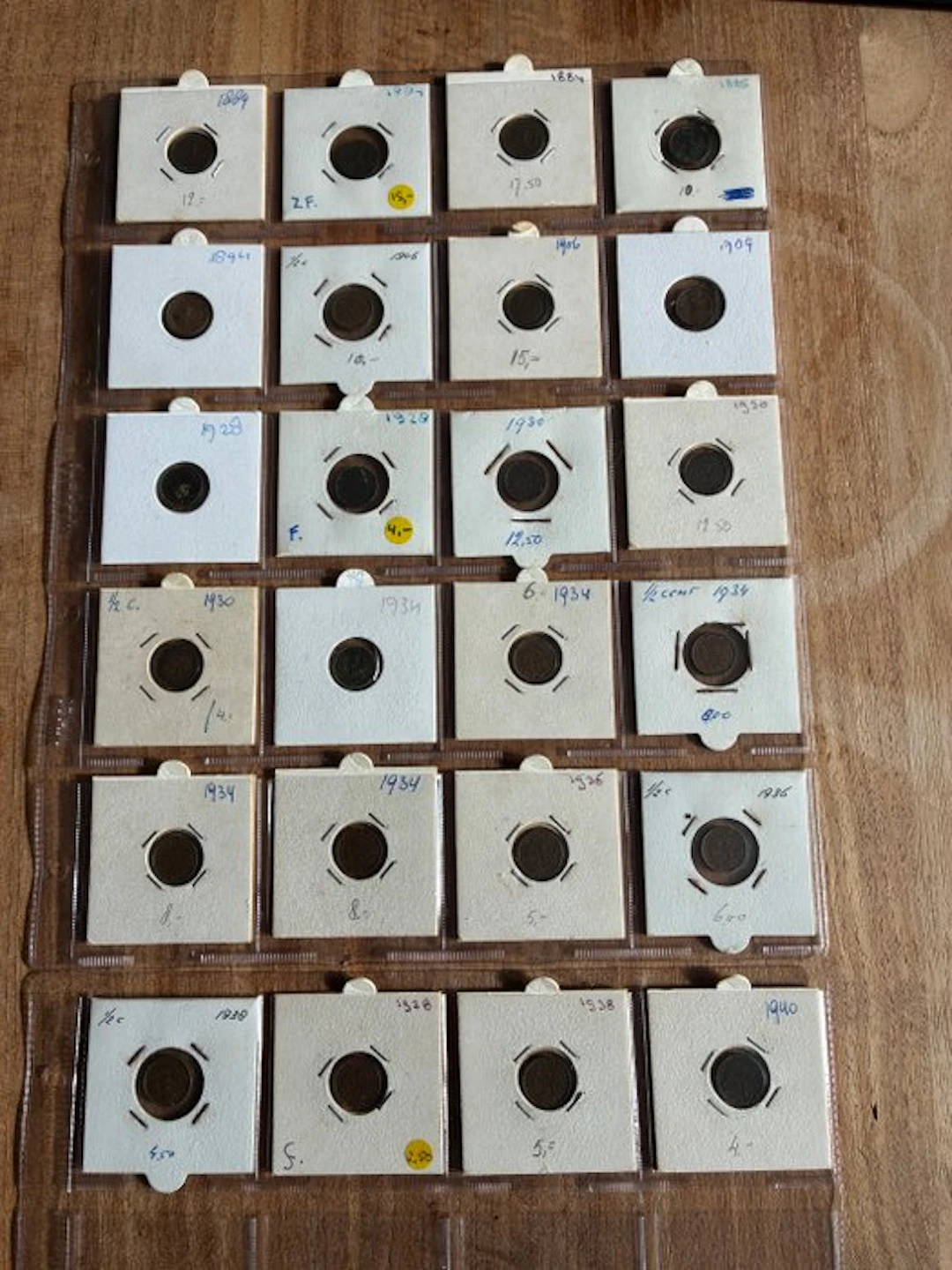 Netherlands. 1/2 Cent Lot 24 stuks (No reserve price)