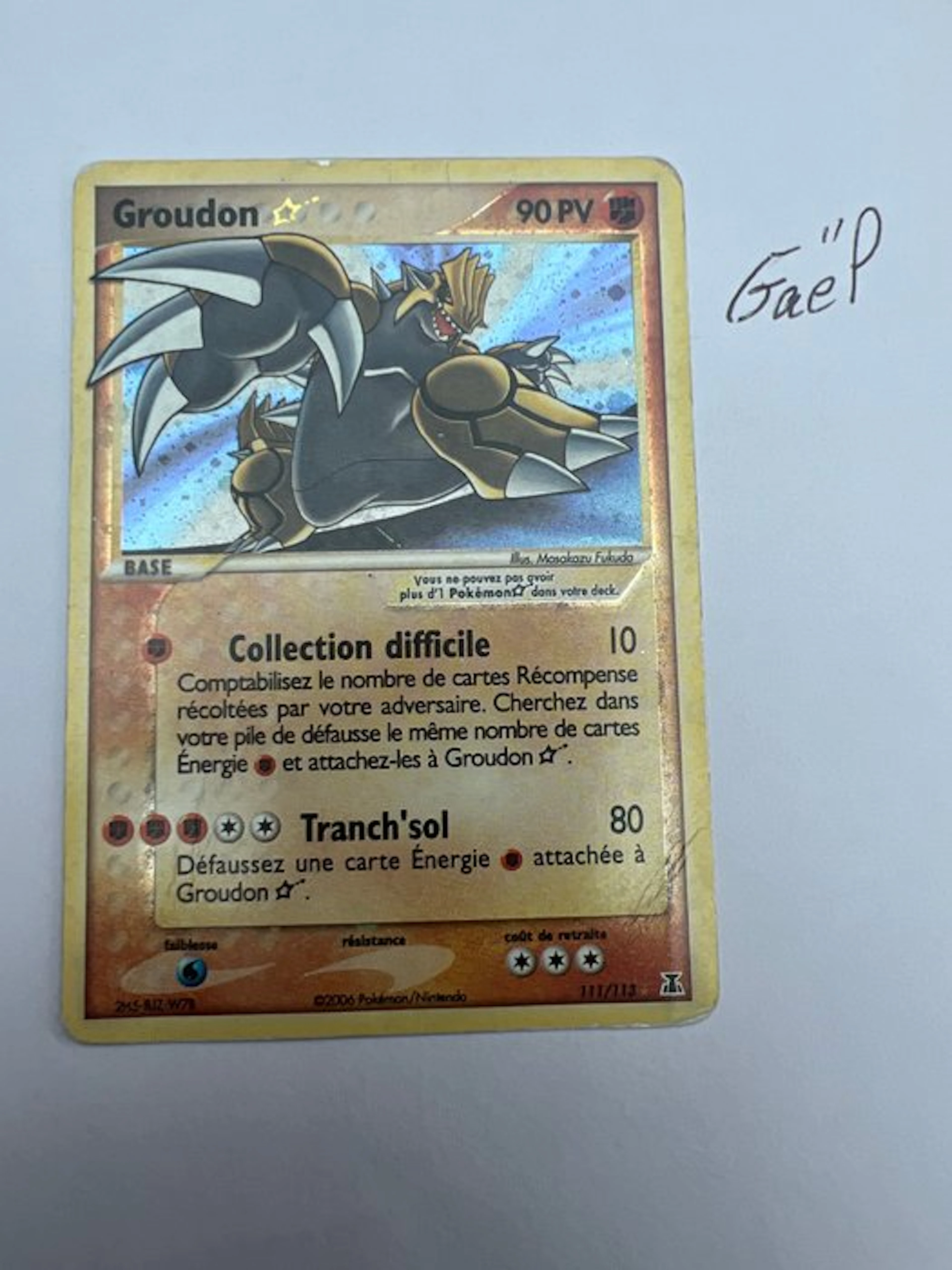 1 Card - groudon Holo