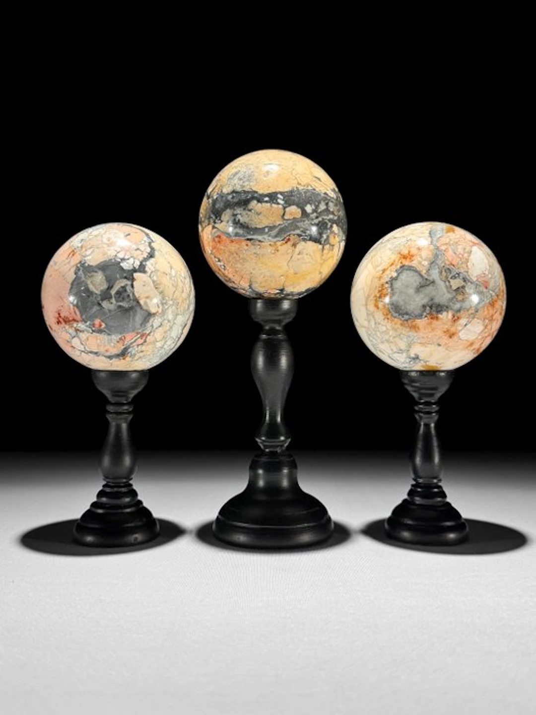 NO RESERVE PRICE - Wonderful set 3 of Red Maligano Jasper...