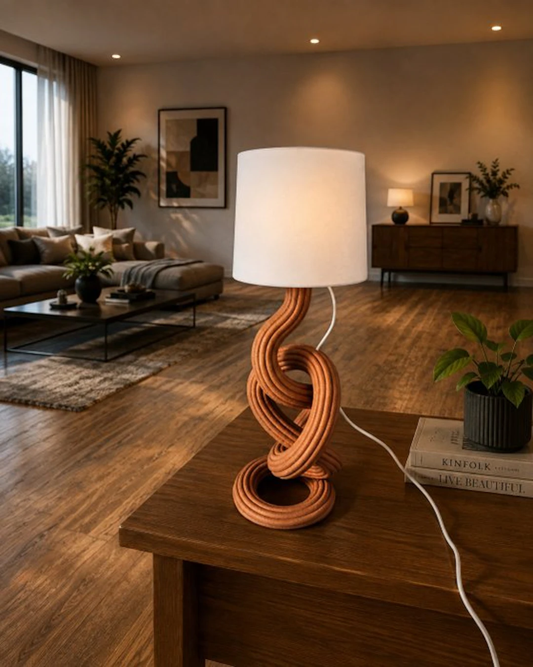 Table lamp - ABS - Knot twist table lamp