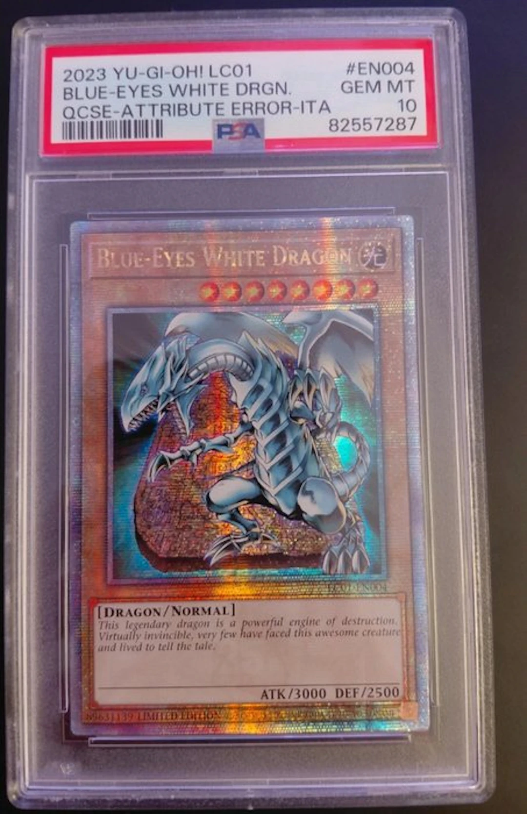 Konami - 1 Graded card - Yu-Gi-Oh! - Blue-Eyes White...