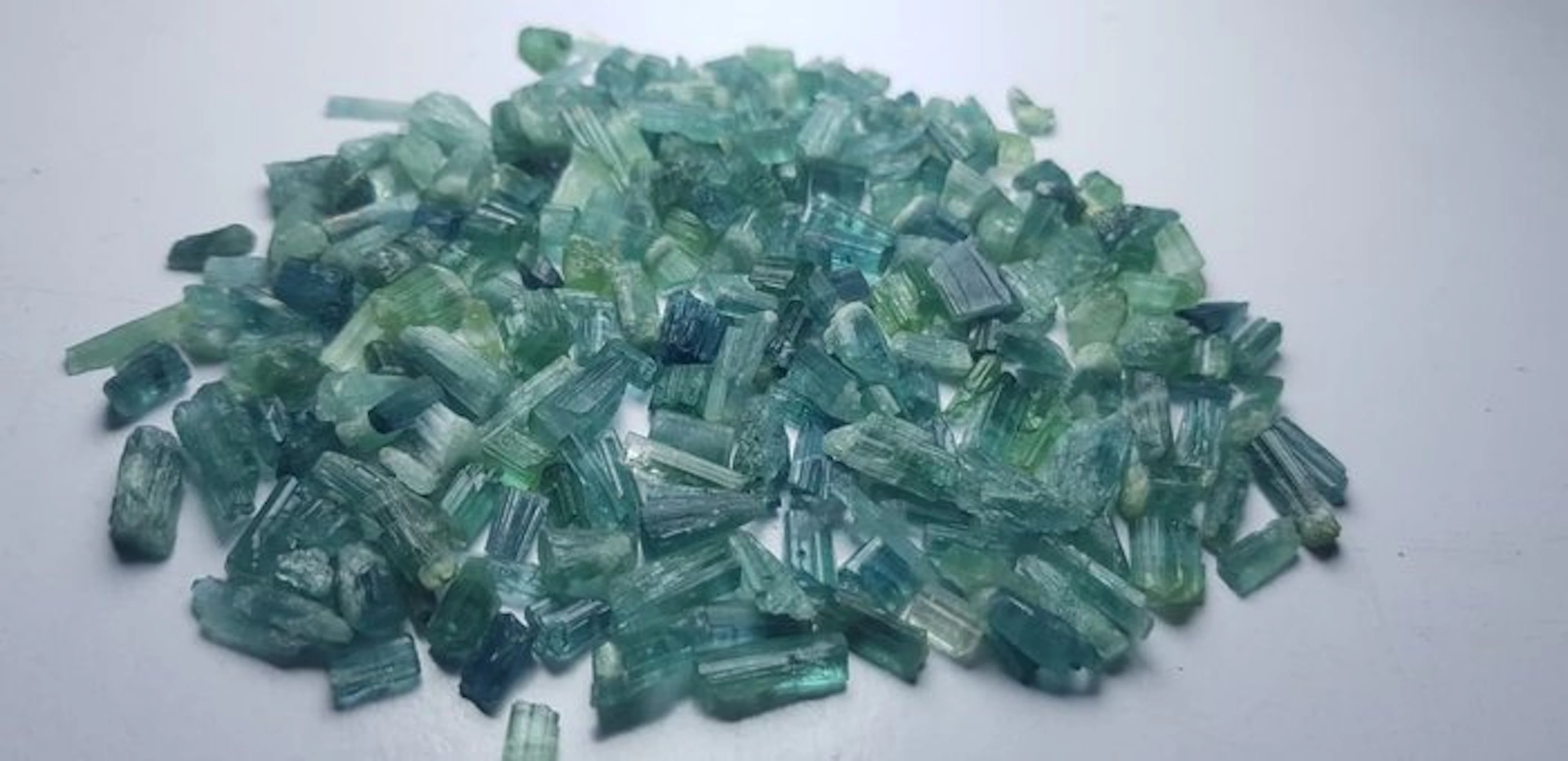Natural bluish green color Healing Crystals of Tourmaline Rough- 45 g