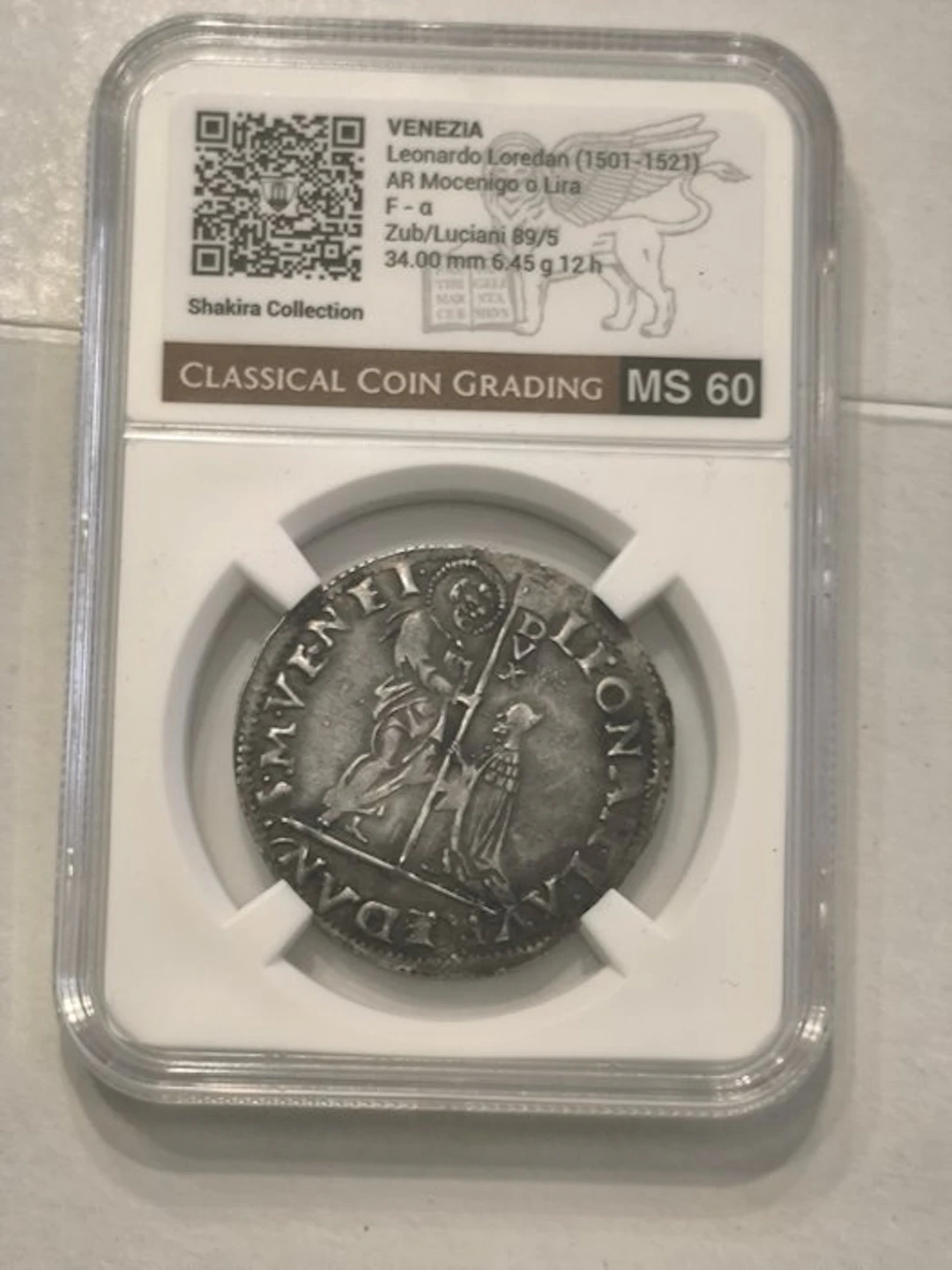 Italy, Venetian Province Leonardo Loredan (1501-1521). Mocenigo o Lira