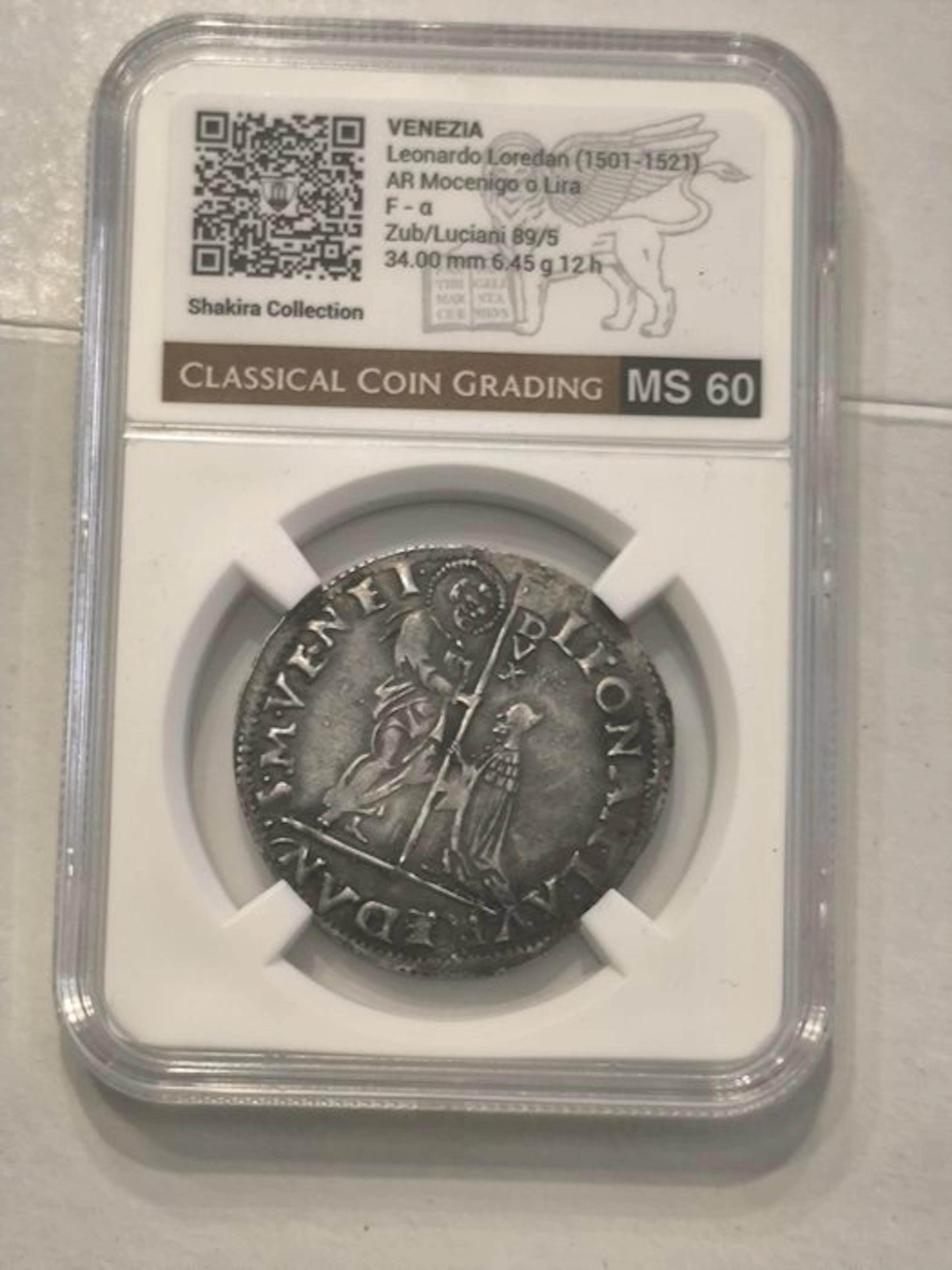 Italy, Venetian Province Leonardo Loredan (1501-1521). Mocenigo o Lira