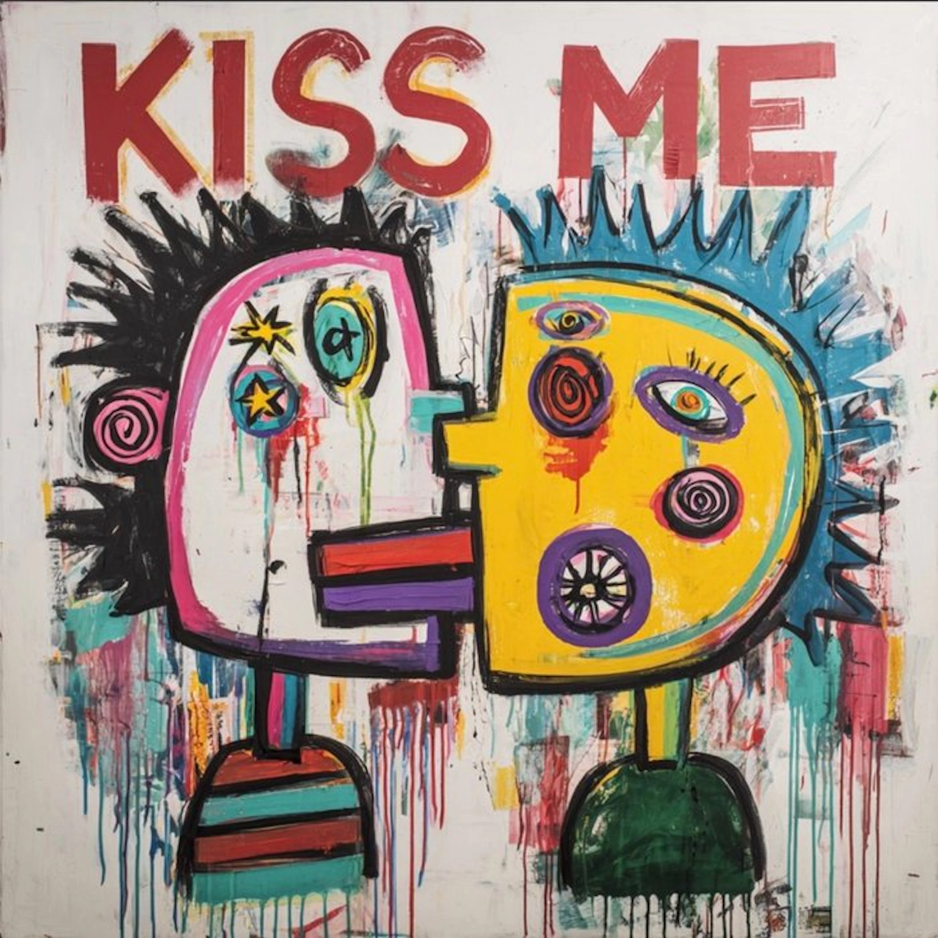 Eric Brumette - KISS ME - Toile L - LIMITED EDITION