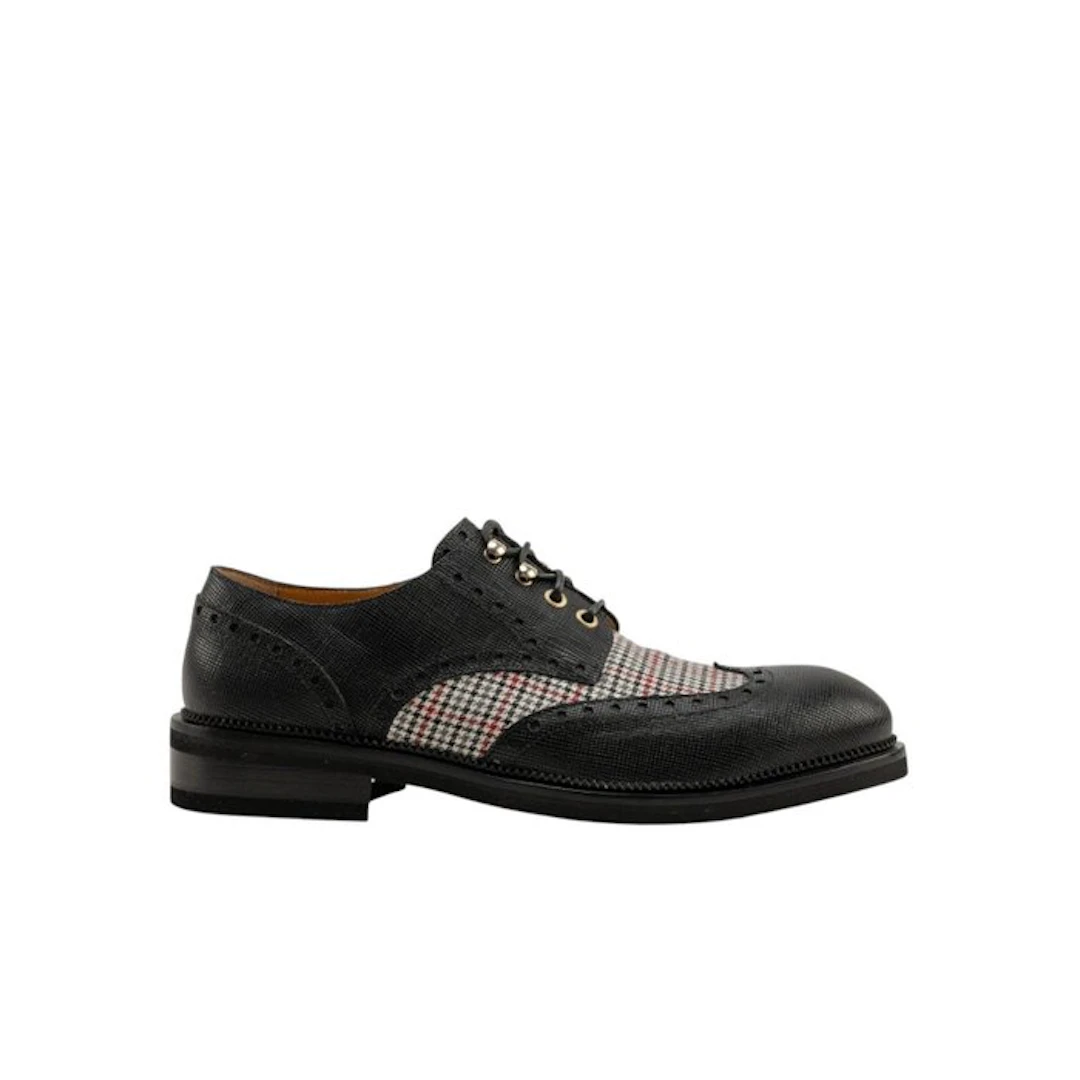 TESTONI - 8 UK - 42 IT - Derby Shoes Saffiano + Princess...