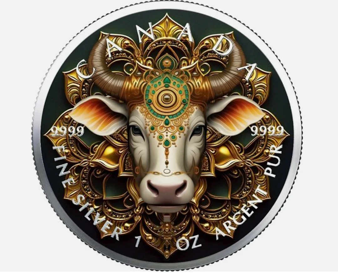 Canada. 5 Dollars 2025 Mandala Buffalo 1 oz (.999) mit CoA