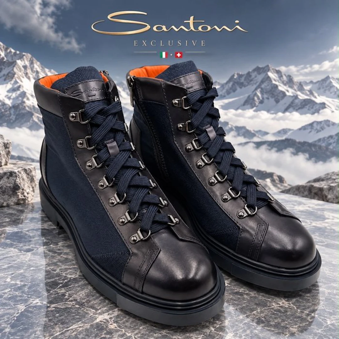 Santoni - Wellington boots - Size: EU 44.5 - New in box
