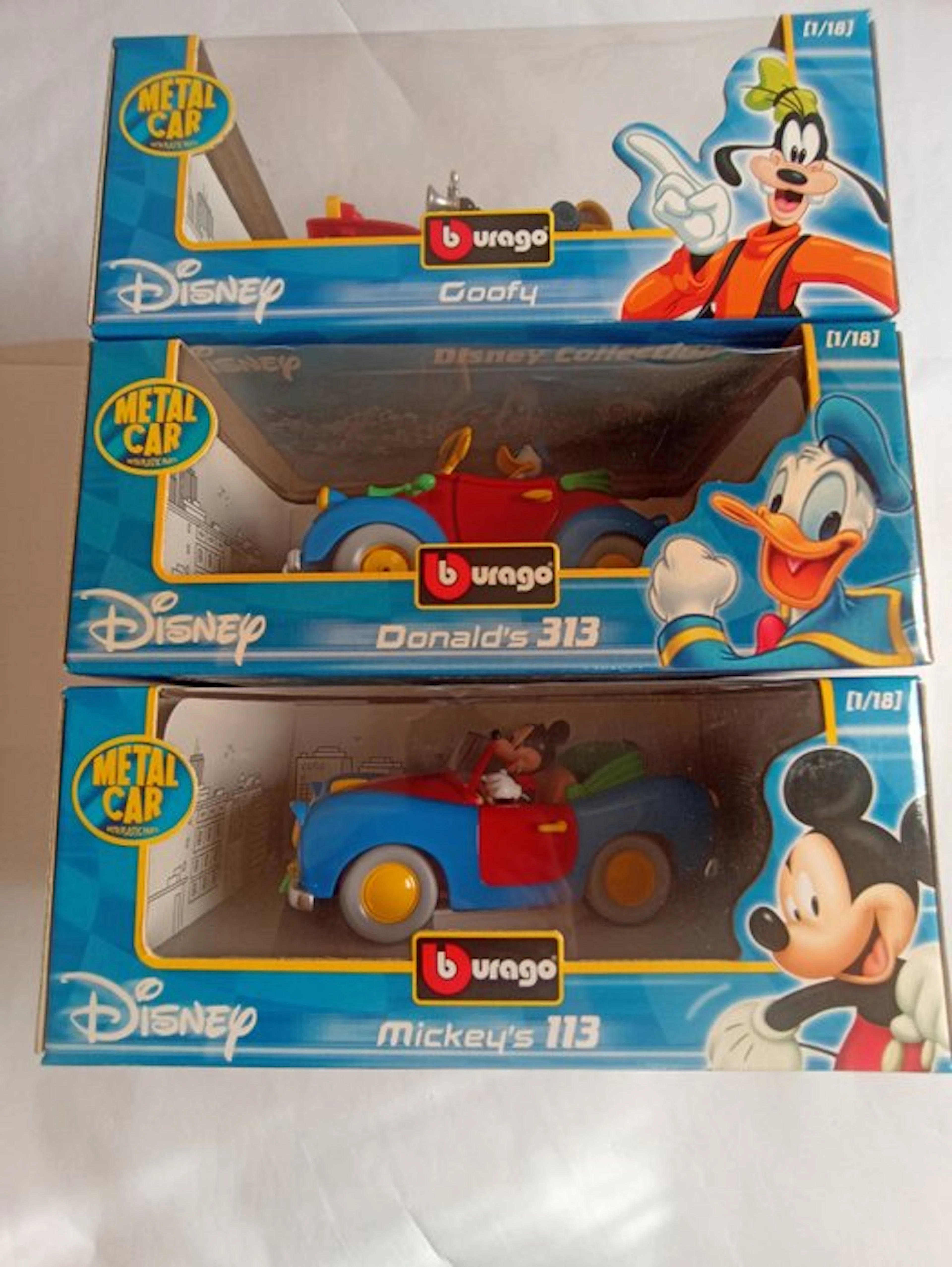 Bburago 1:18 - Model car (3) - Walt Disney Collection: Mickey