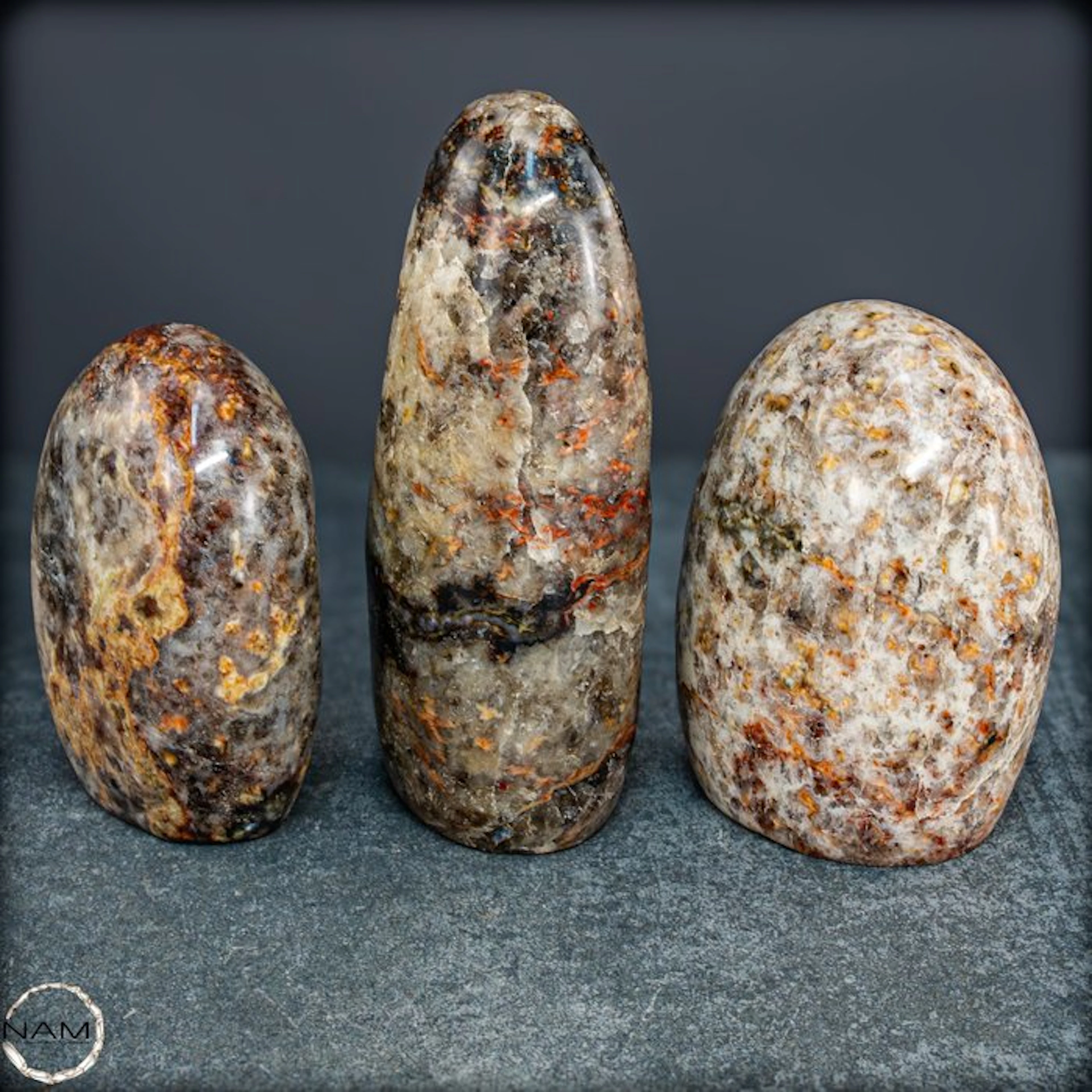 Exclusive Red Cordierite Free-Form Set – Three...
