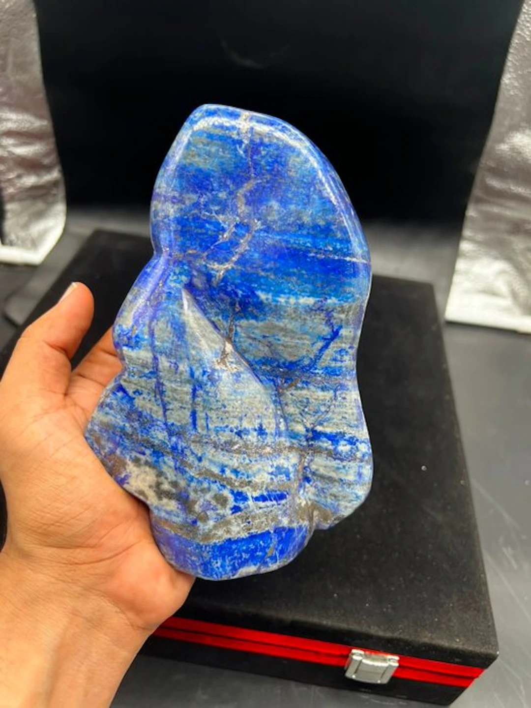 Lapis Lazuli Freeform - Height: 160 mm - Width: 104 mm- 1183 g - (1)