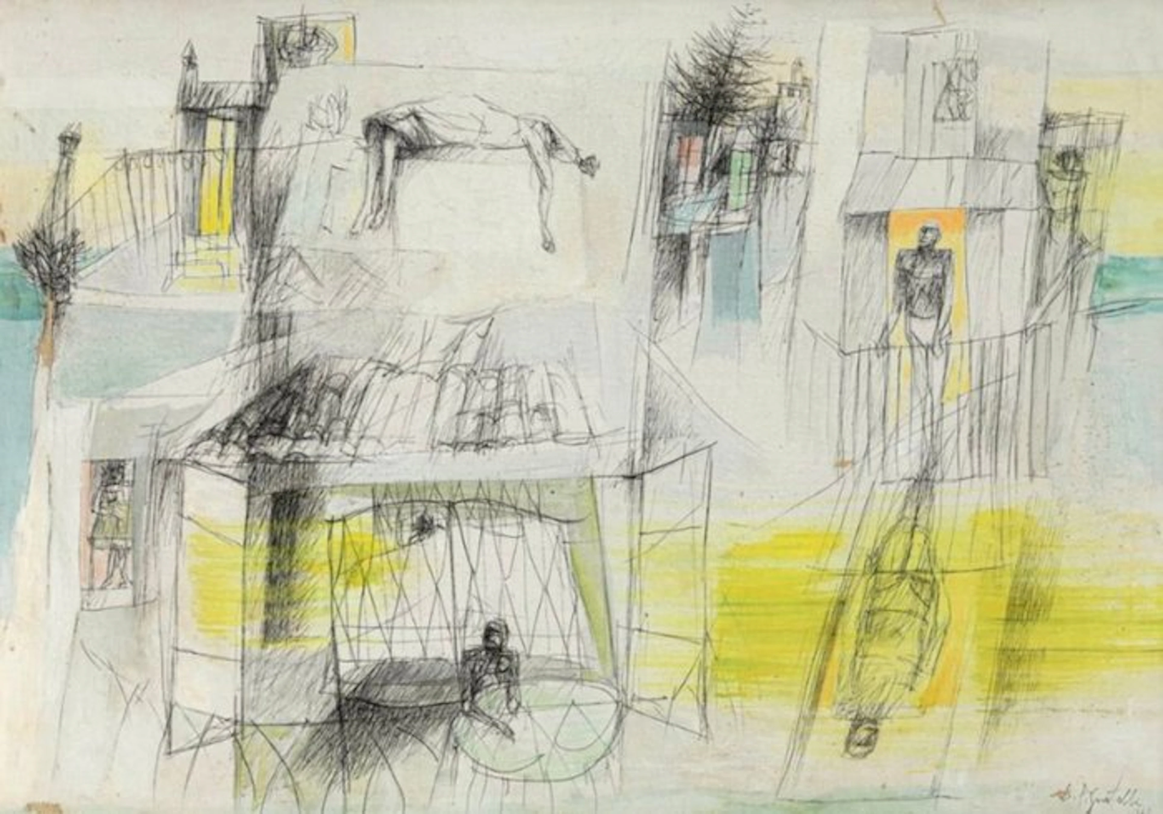 Ercole Pignatelli (1935) - Balconi d’estate / Summer Balconies - 1960