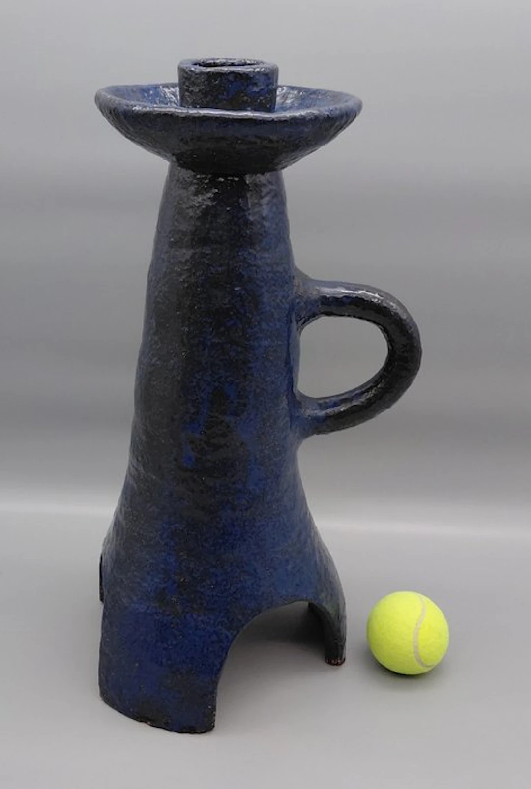 Candleholder Height: 48 cm - Ceramic - Large ceramic candlestick.