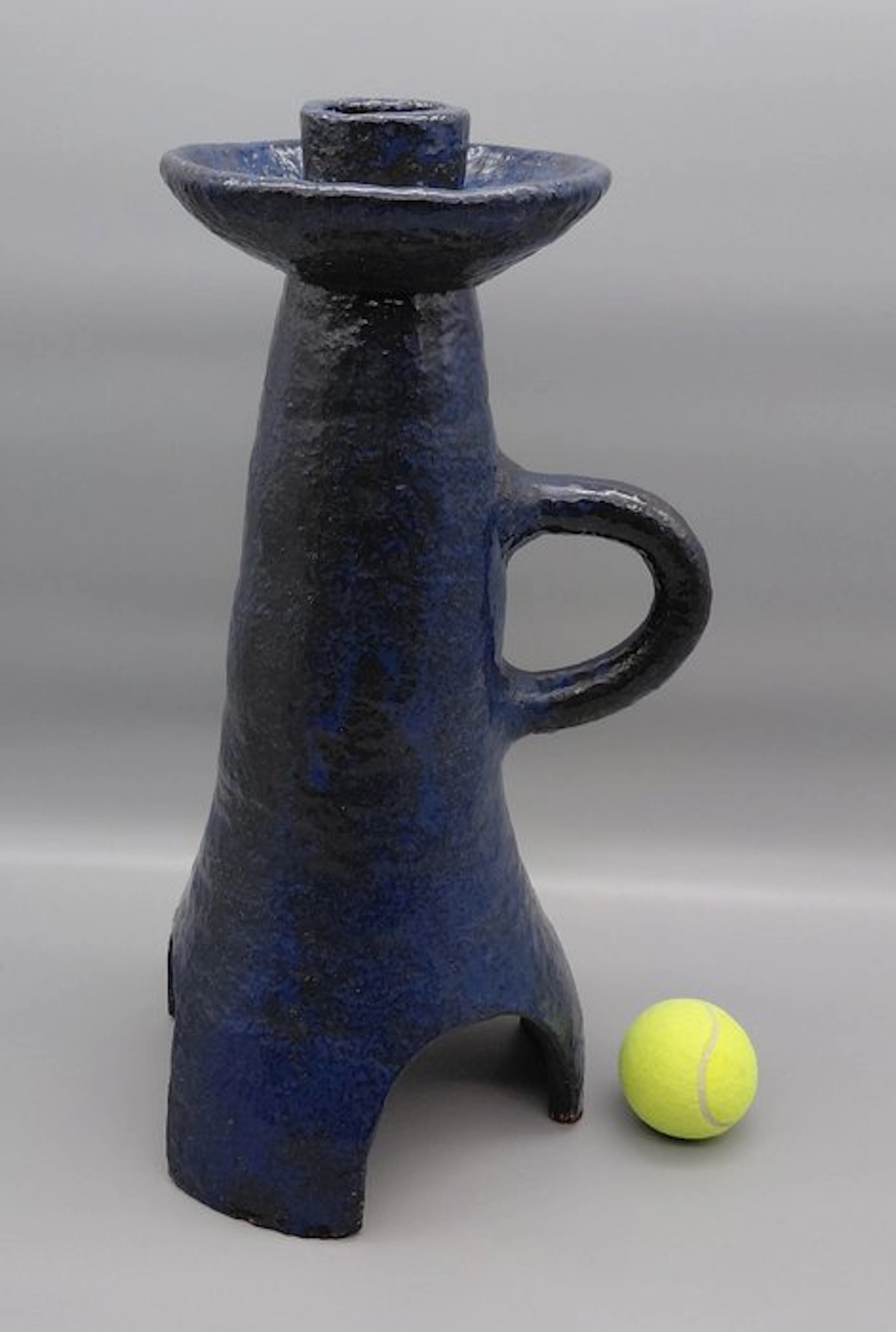 Candleholder Height: 48 cm - Ceramic - Large ceramic candlestick.