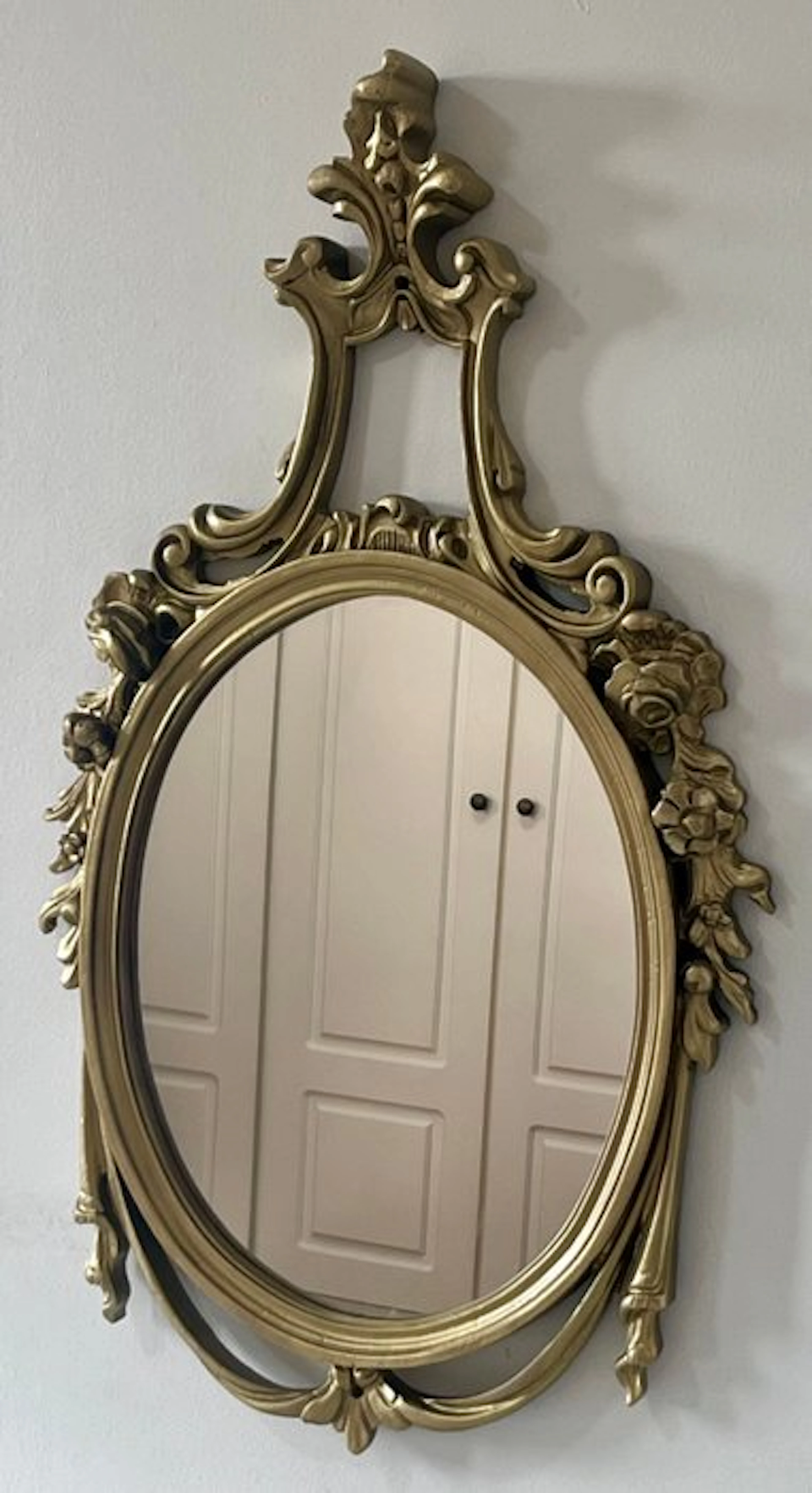 Wall mirror - Crystal, Resin - 80 x 50 cm, 1970–80